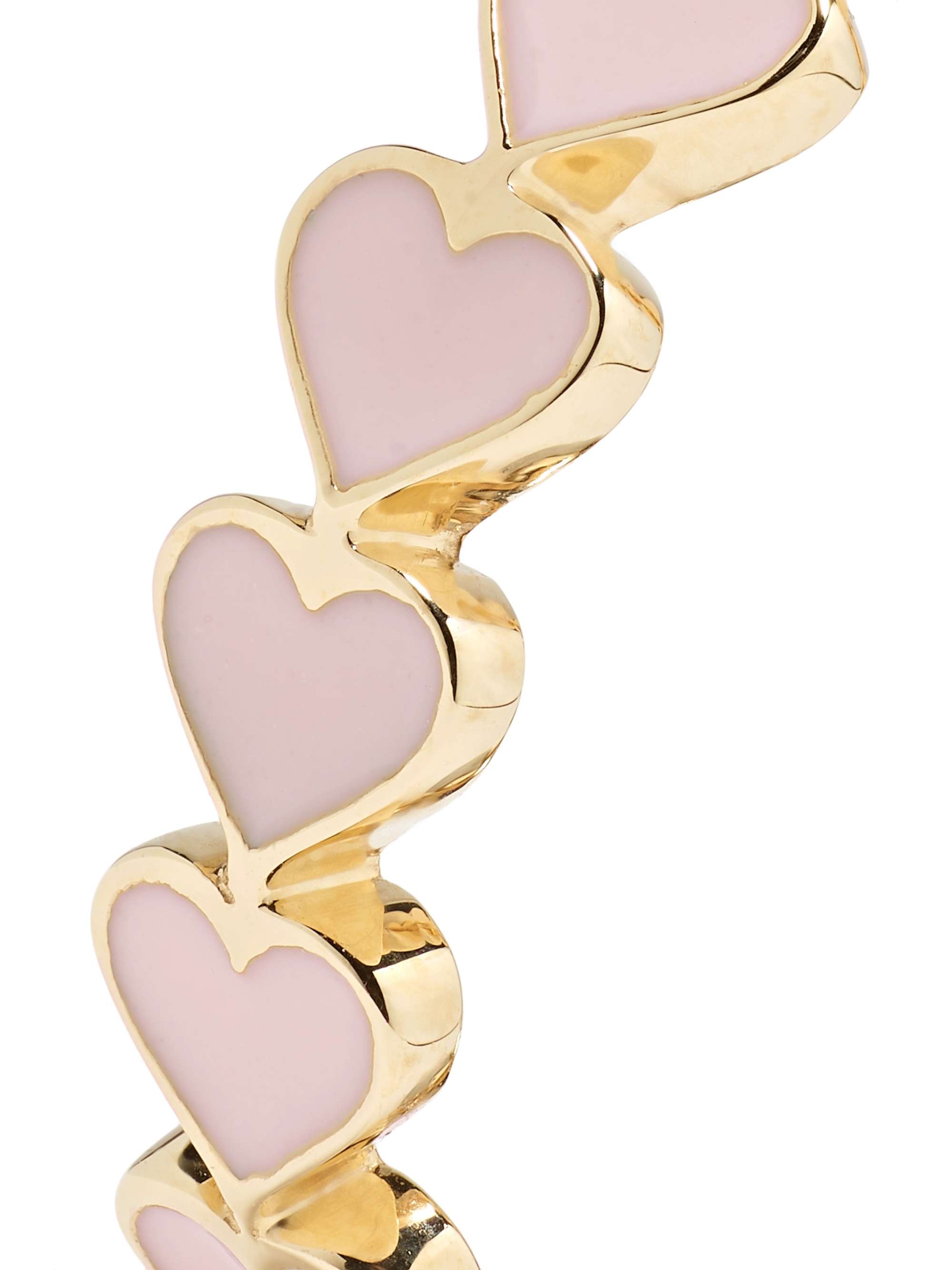 ALISON LOU Heart Stack 14-karat gold and enamel ring