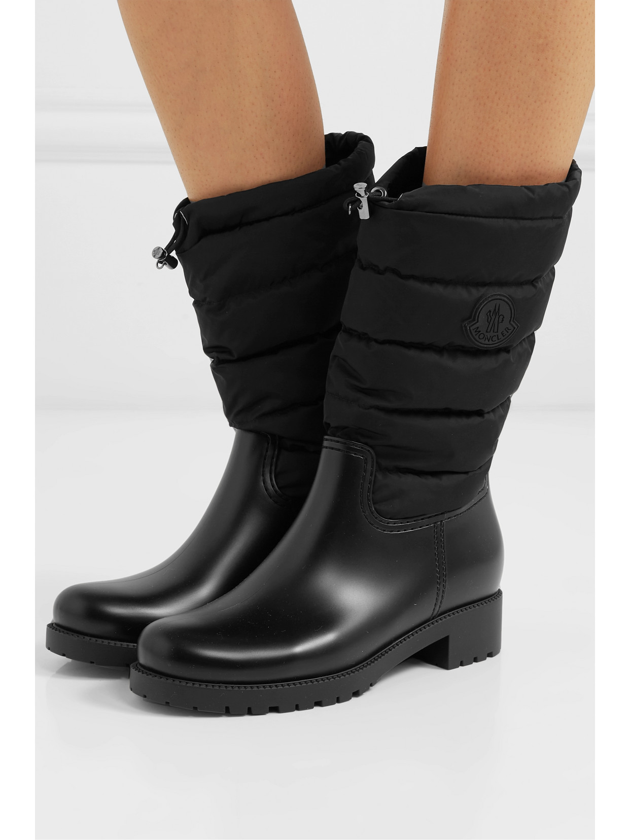 Ginette Quilted Shell And Rubber Rain Boots
