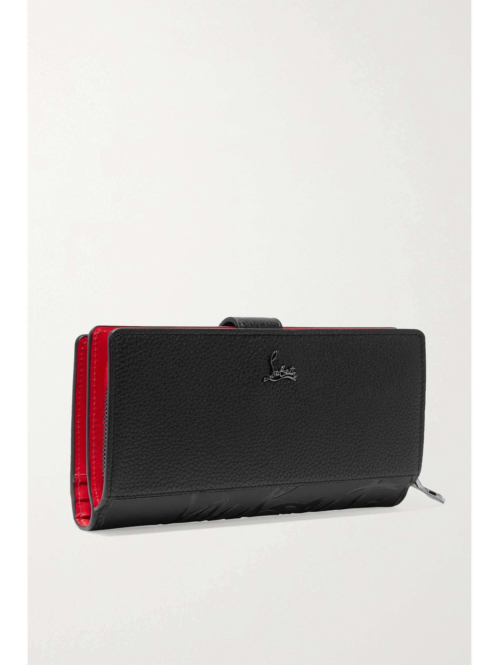 CHRISTIAN LOUBOUTIN Paloma rubber-trimmed textured-leather wallet