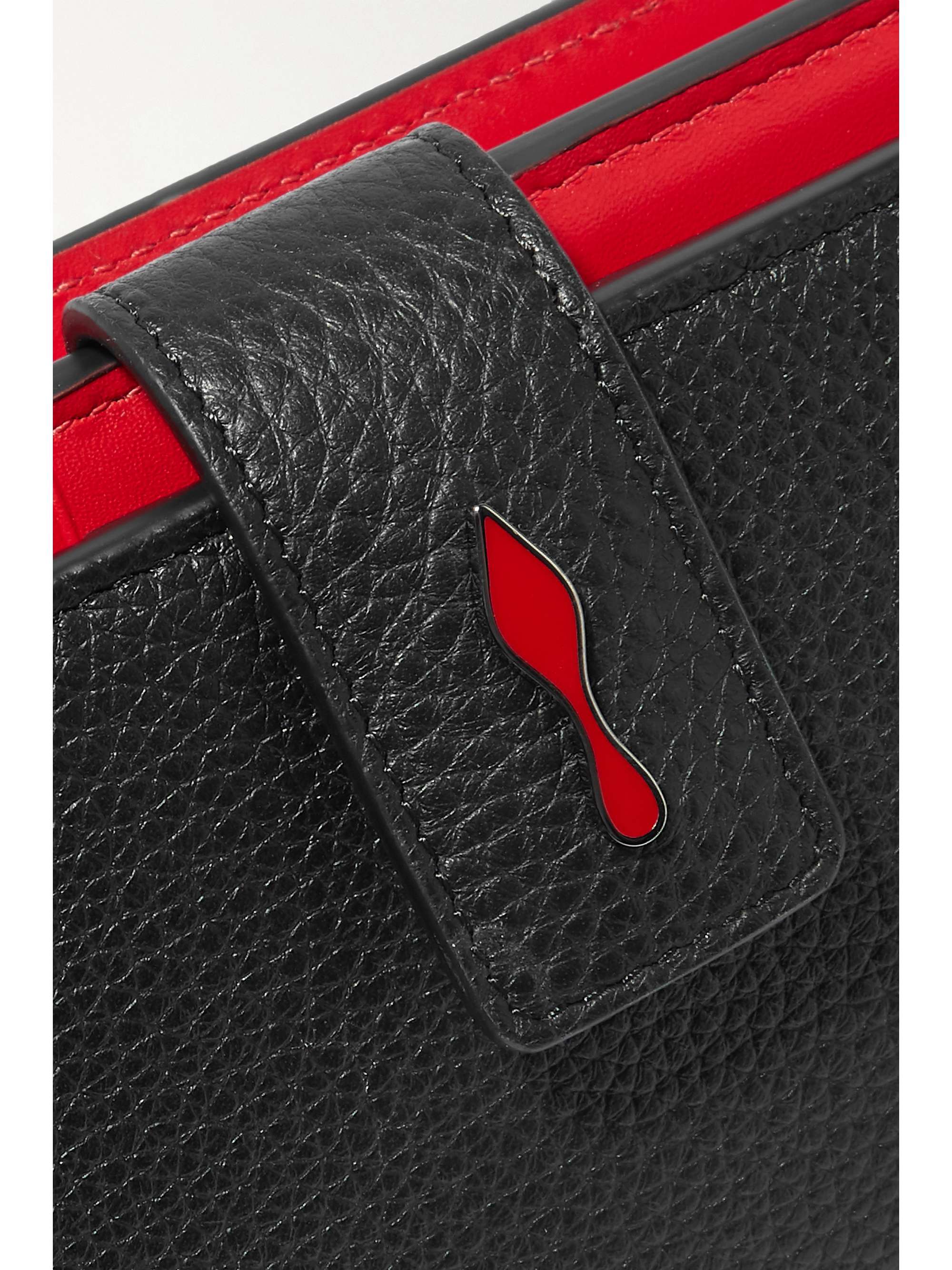 CHRISTIAN LOUBOUTIN Paloma rubber-trimmed textured-leather wallet