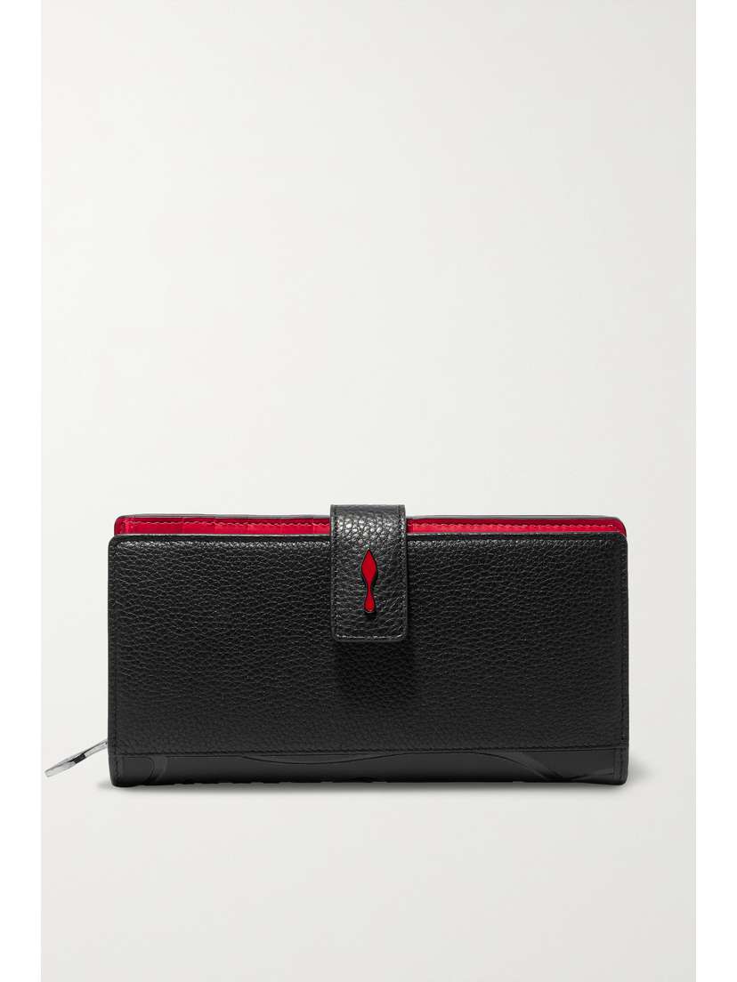 Christian Louboutin Paloma Rubber-trimmed Textured-leather Wallet