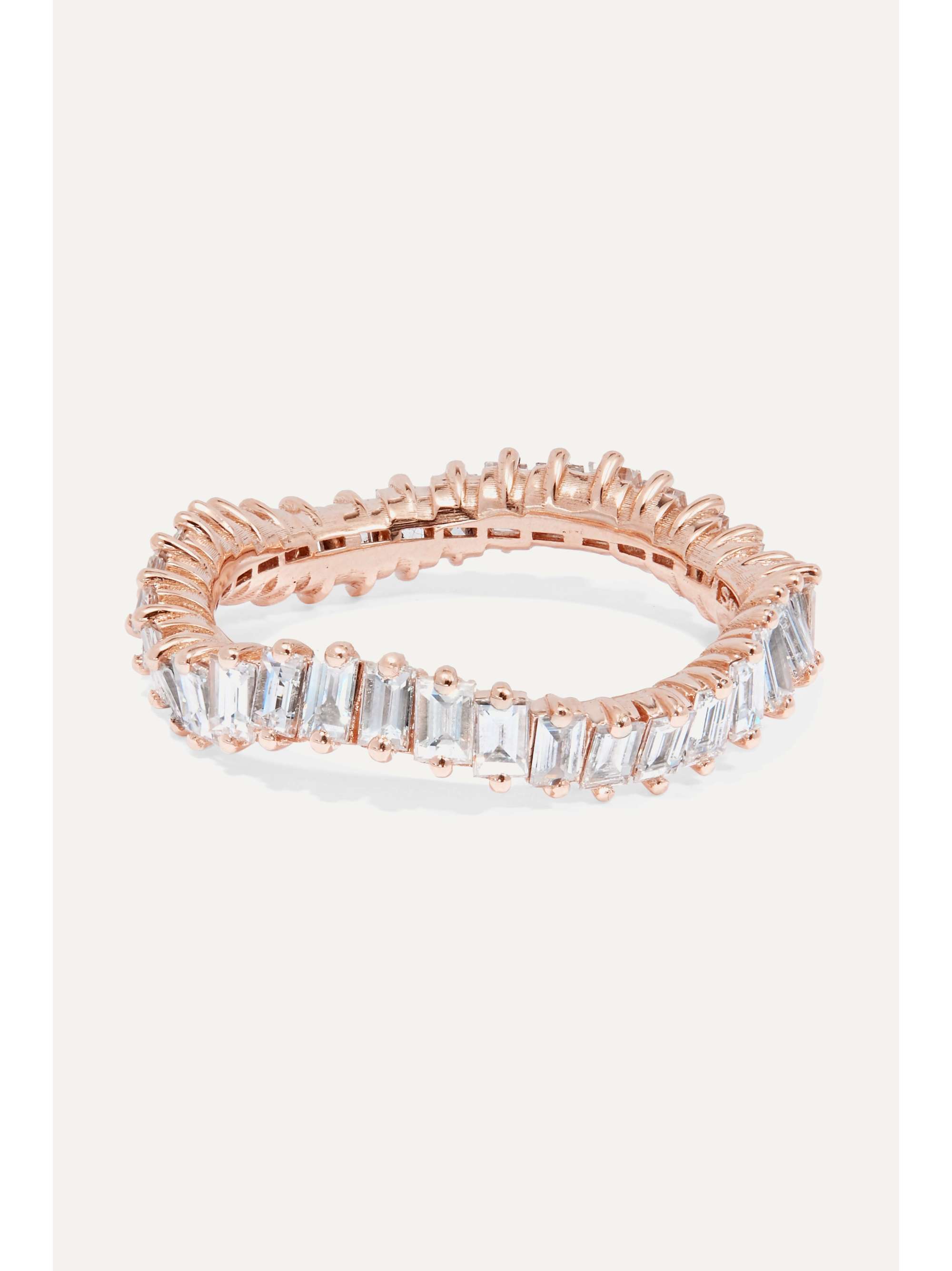 SUZANNE KALAN 18-karat rose gold diamond ring