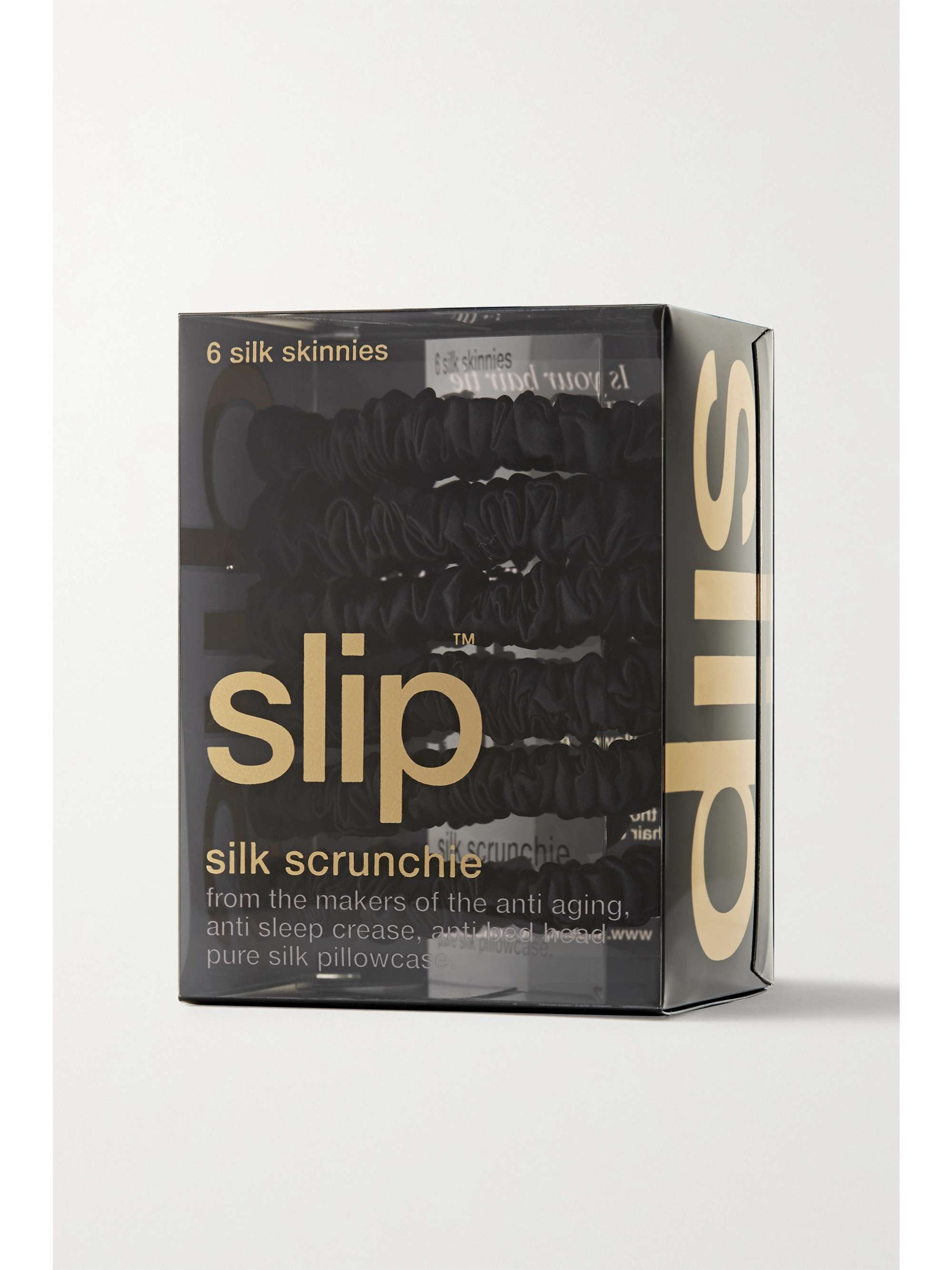 SLIP Set of six skinny silk hair ties
