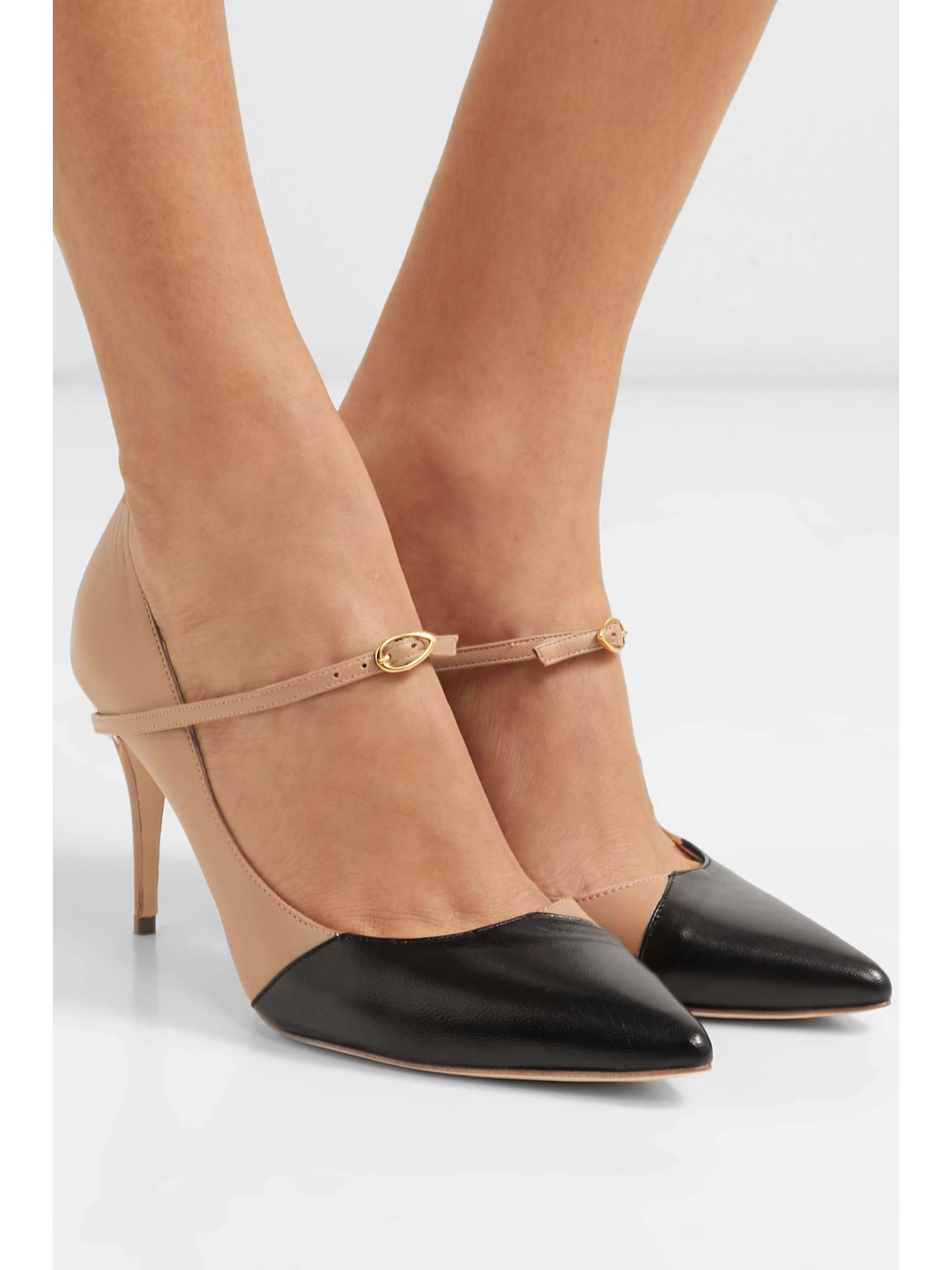 JENNIFER CHAMANDI Lorenzo 85 two-tone leather pumps