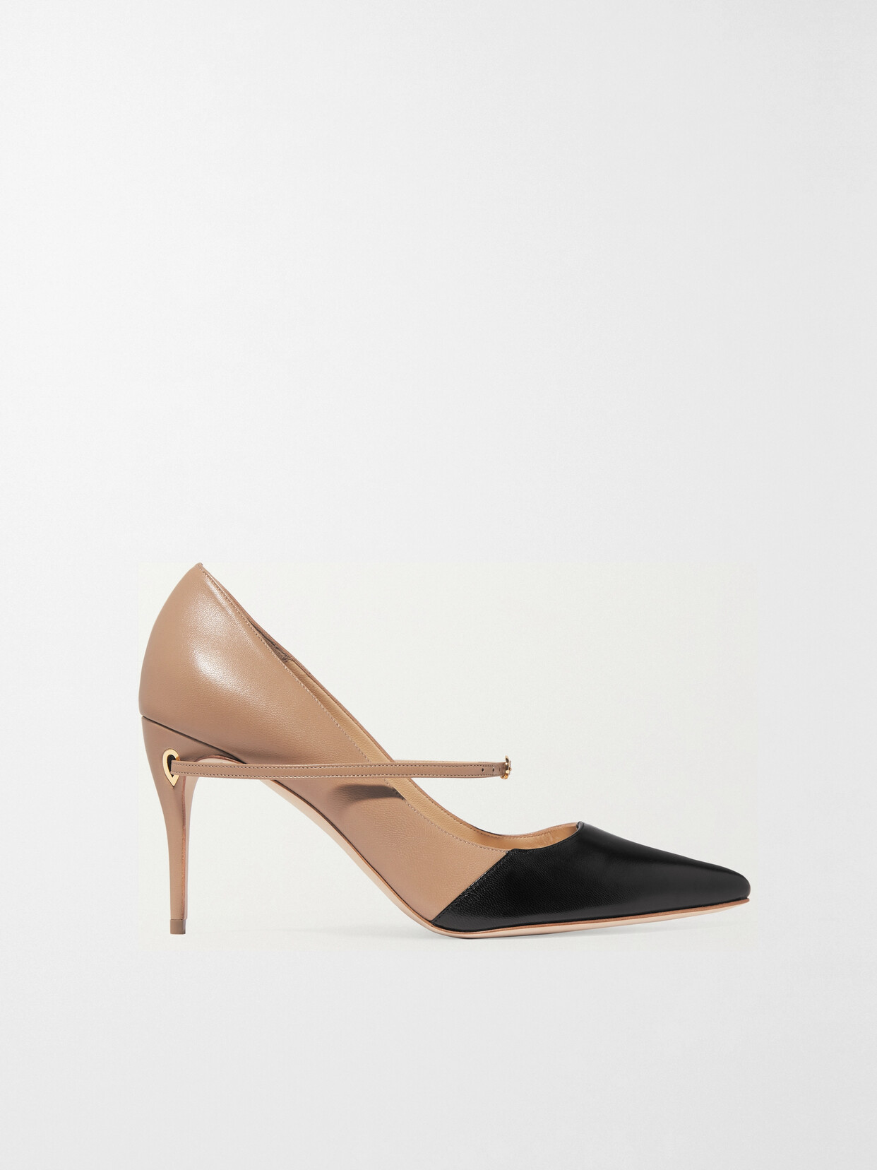 Jennifer Chamandi Lorenzo 85 Two-tone Leather Pumps - Neutrals