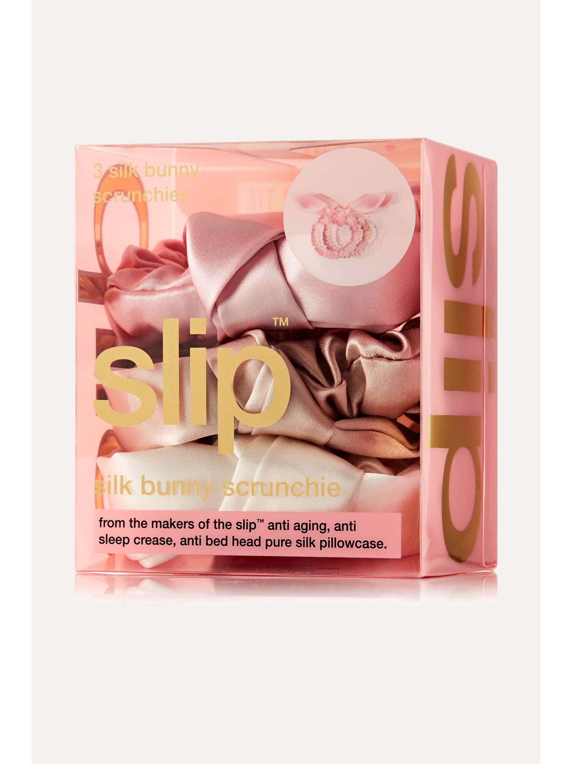 SLIP The Bunny set of three silk hair ties
