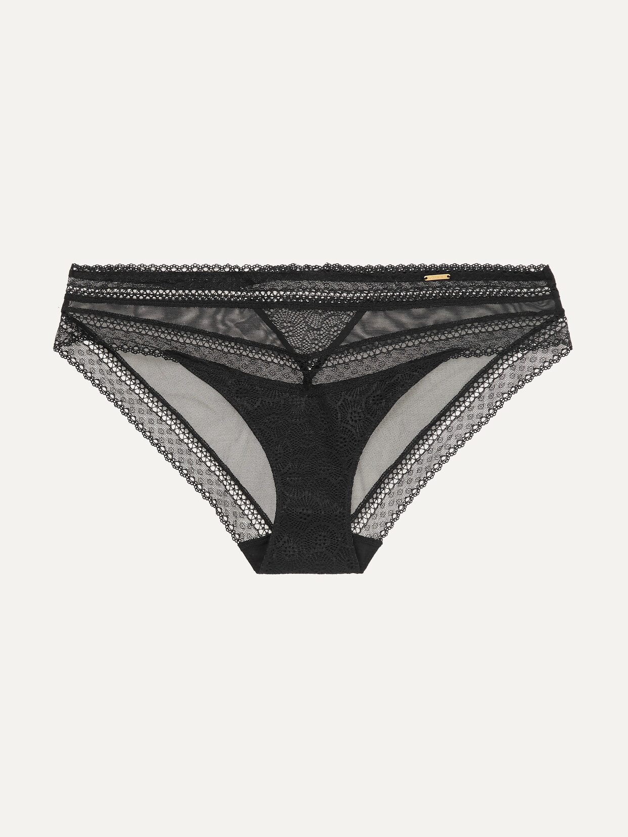 Chantelle Festivité Stretch-lace And Tulle Briefs - Black