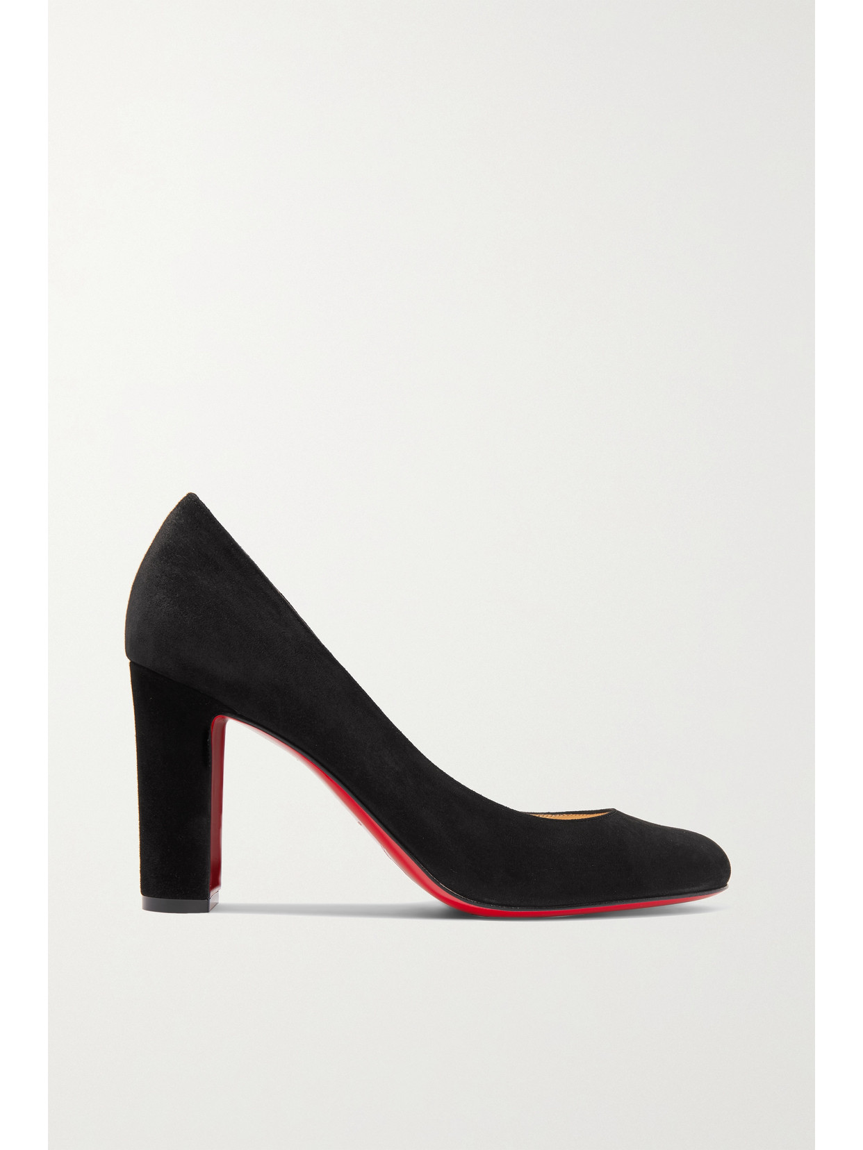 Christian Louboutin Lady Gena 85 Suede Pumps In Black