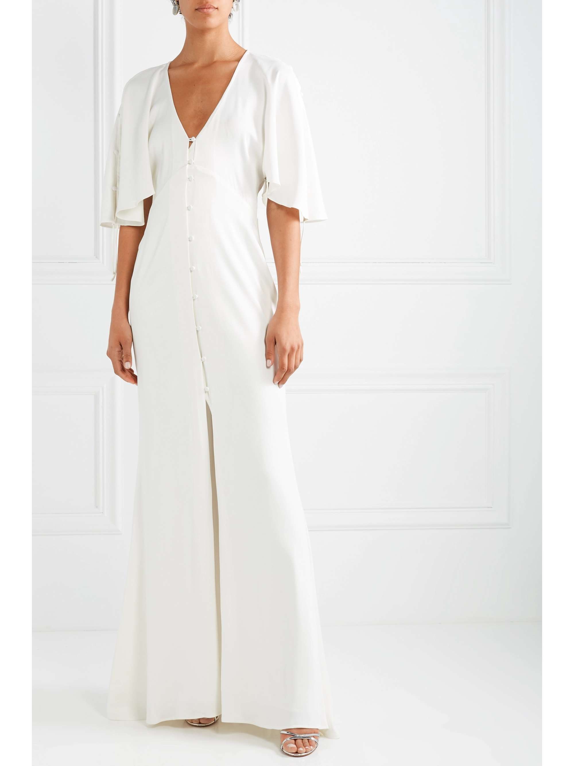 VANESSA COCCHIARO The Hedy ruched matte-satin gown