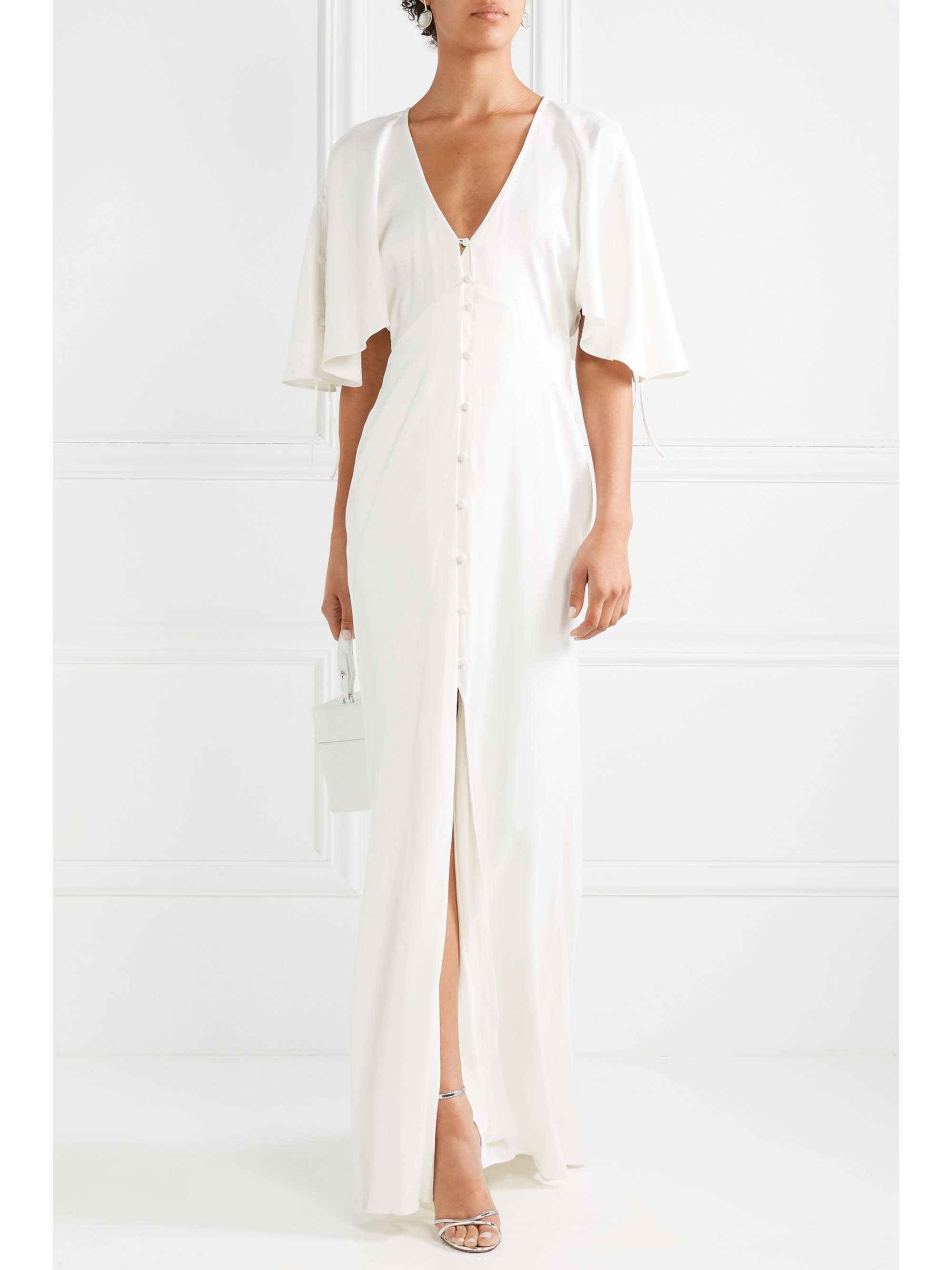 VANESSA COCCHIARO The Hedy ruched matte-satin gown