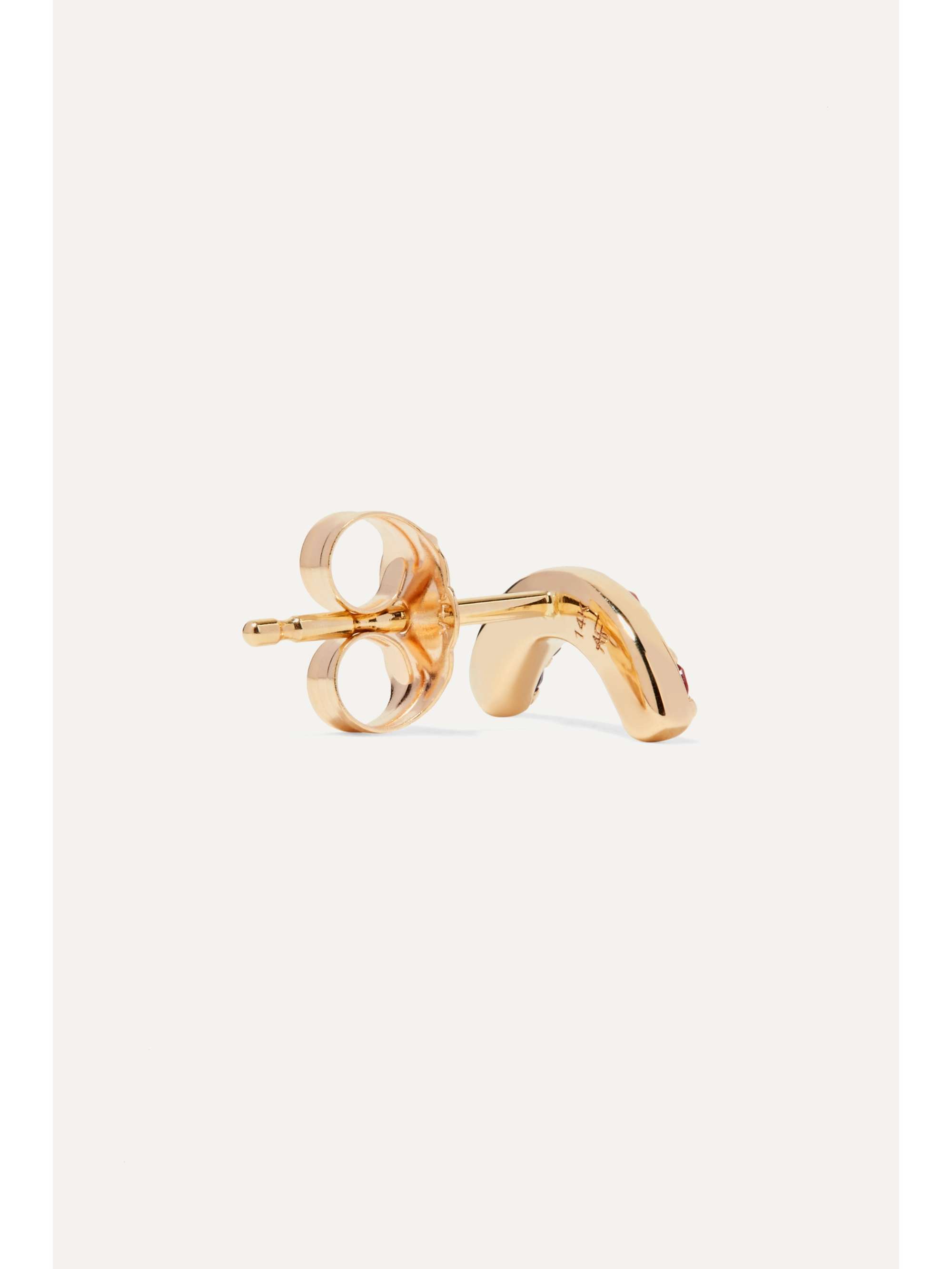 ANDREA FOHRMAN 14-karat gold sapphire earring