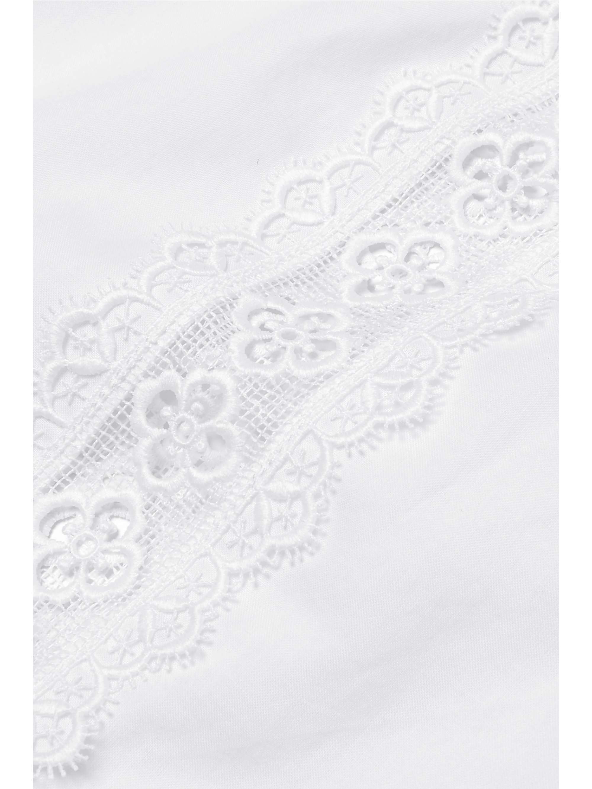 CHARO RUIZ KIDS Maya crocheted lace-paneled cotton-blend top
