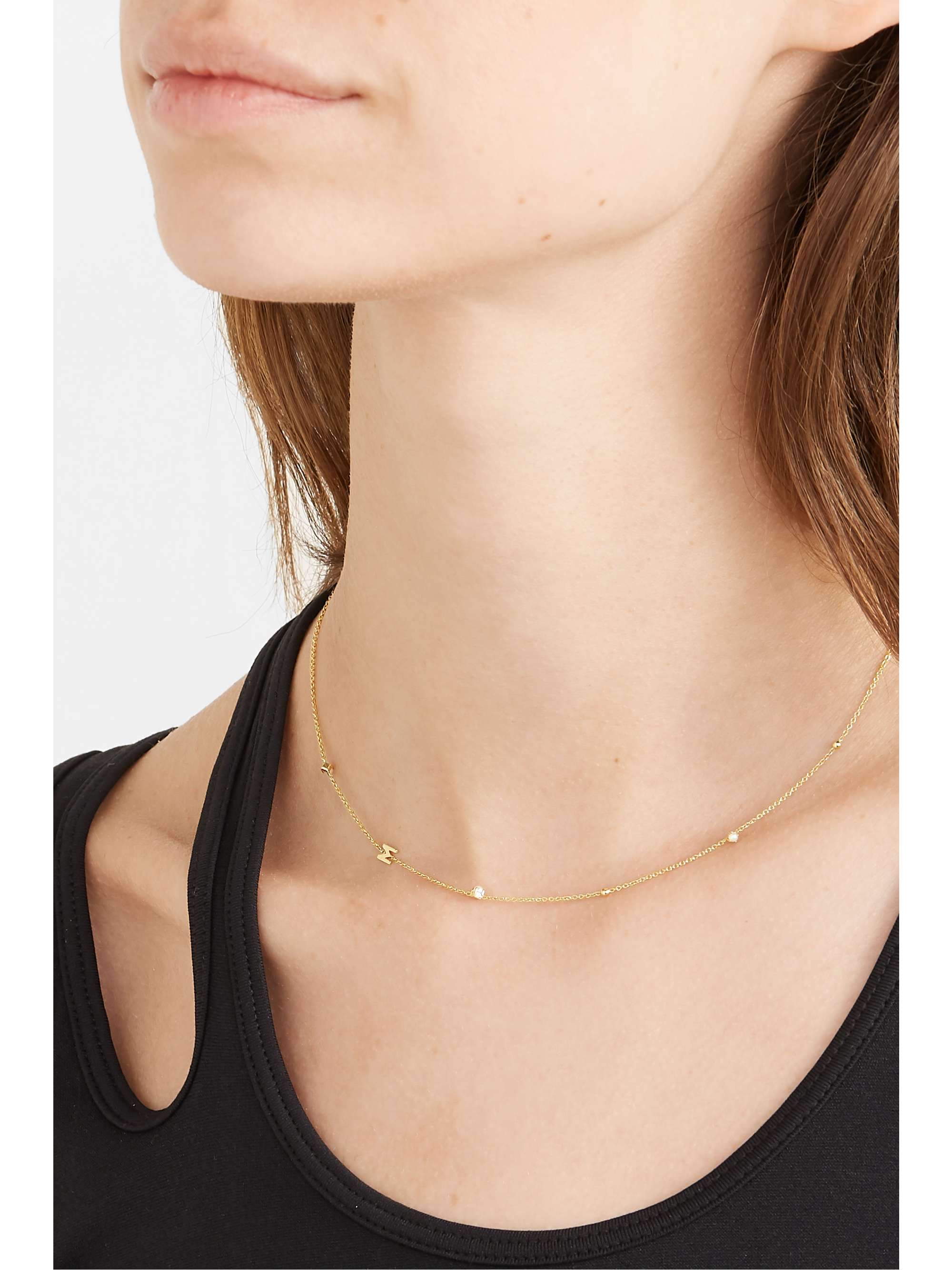 Gold Initial 14-karat gold pearl 