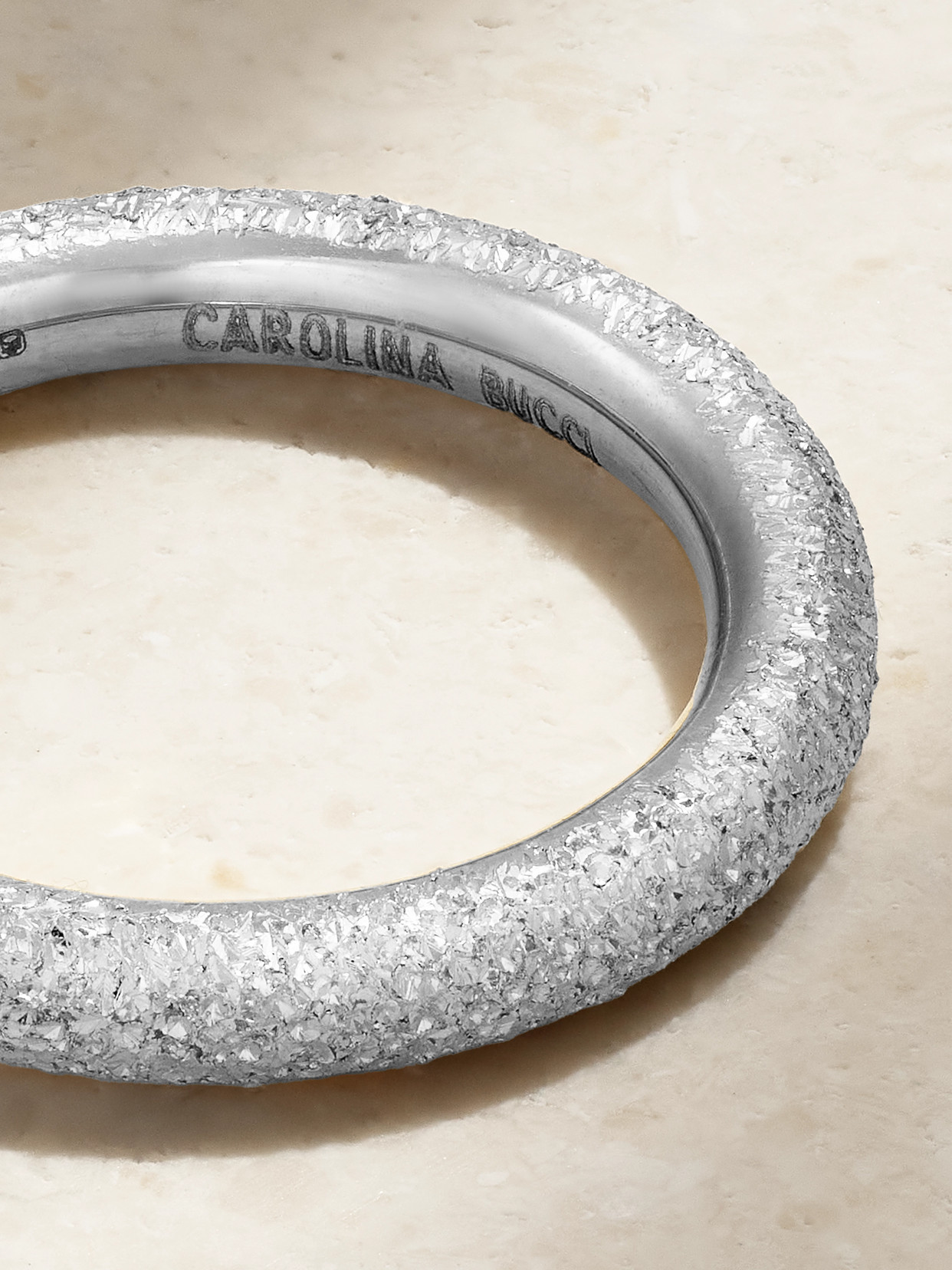 CAROLINA BUCCI FLORENTINE 18-KARAT WHITE GOLD RING 