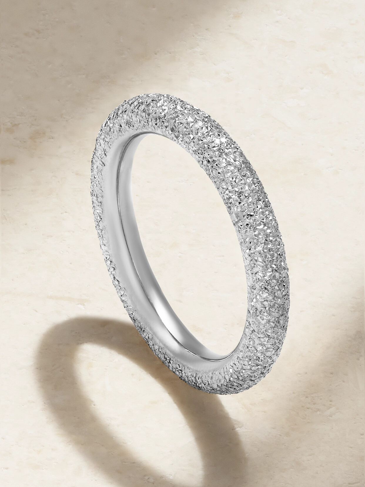 Carolina Bucci Florentine 18-karat White Gold Ring