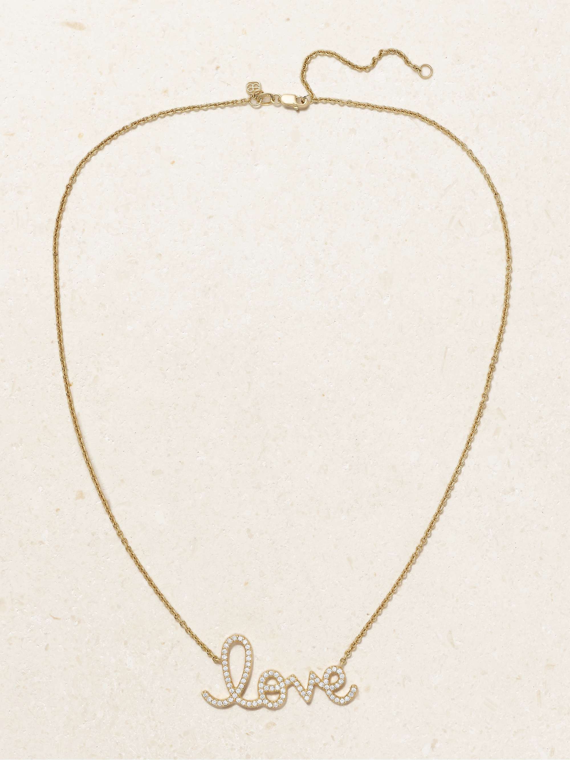 SYDNEY EVAN Big Love 14-karat gold diamond necklace