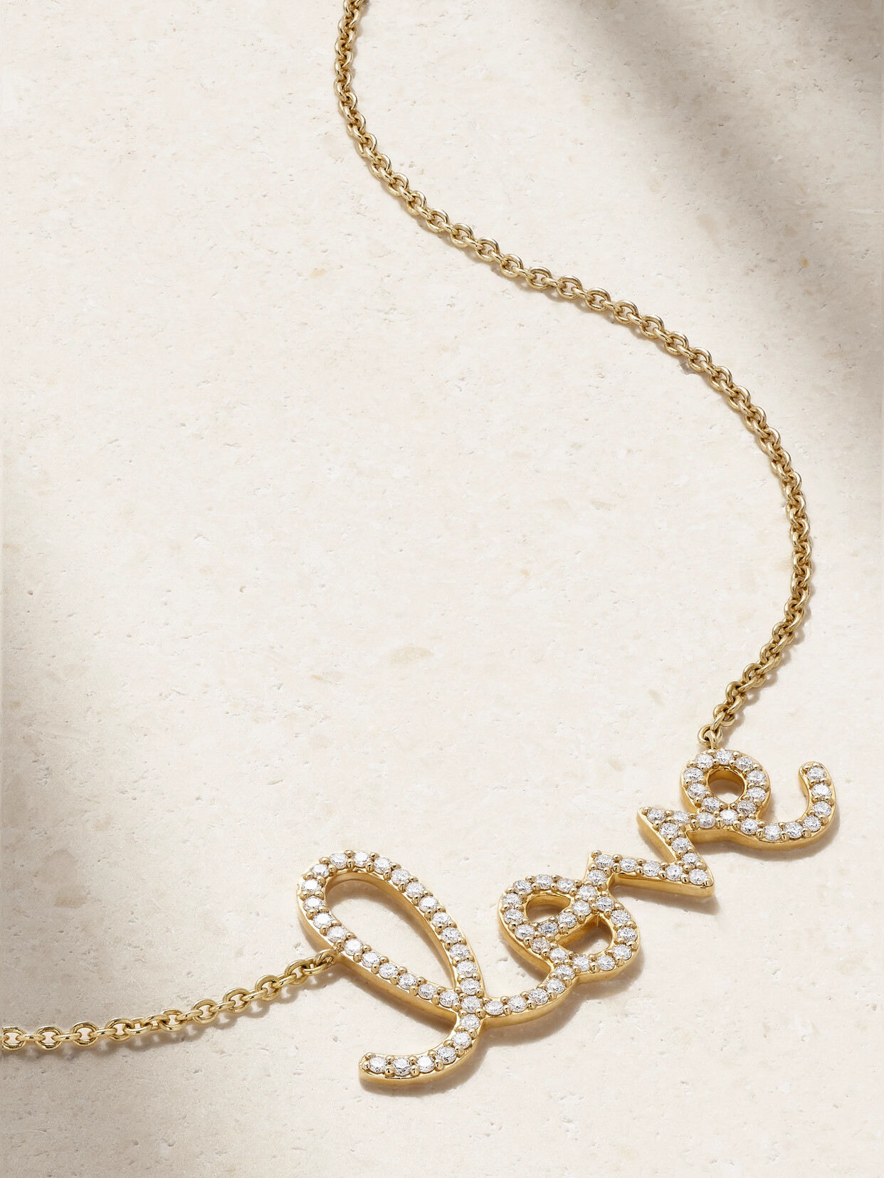 Sydney Evan - Big Love 14-karat Gold Diamond Necklace - One size