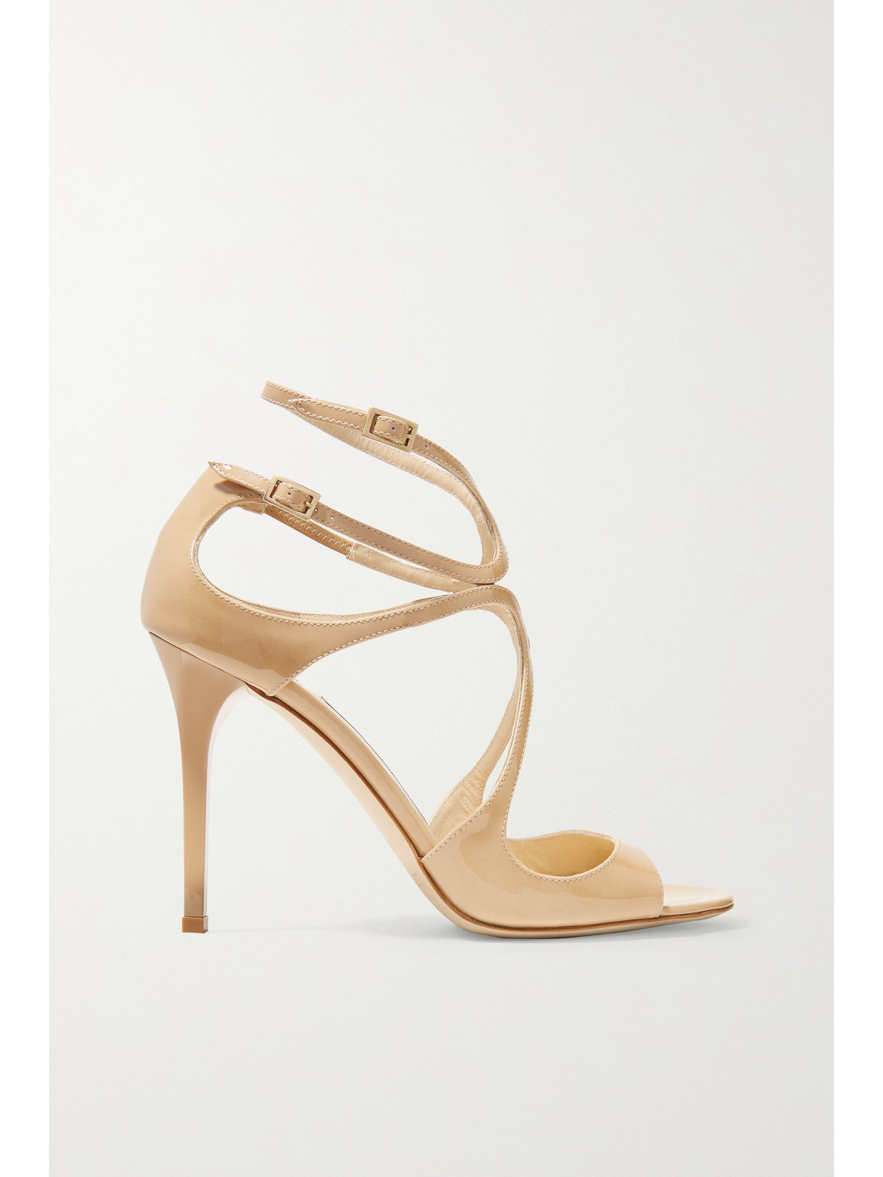 JIMMY CHOO LANG 100 PATENT-LEATHER SANDALS