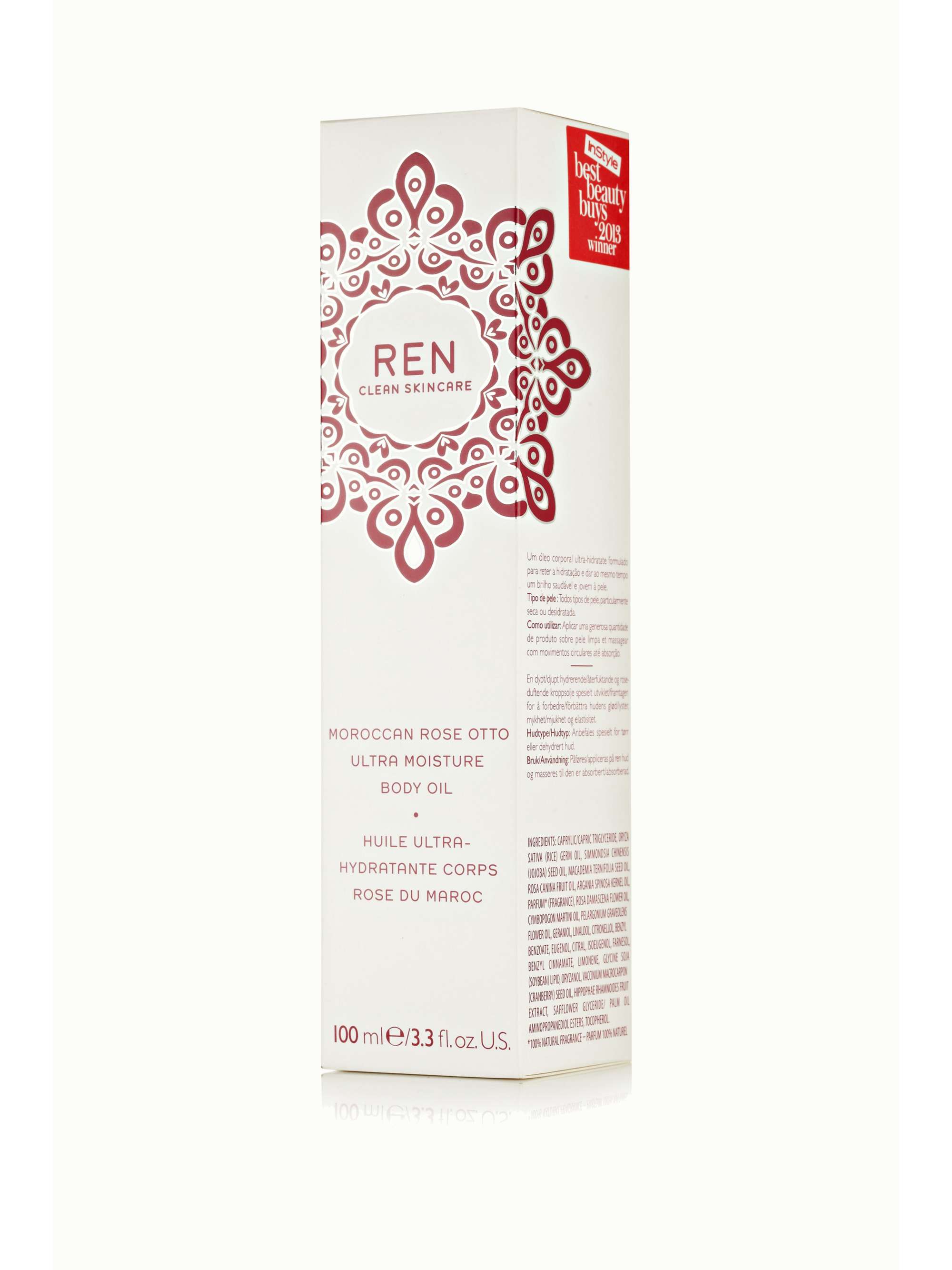 REN CLEAN SKINCARE + NET SUSTAIN Moroccan Rose Otto Ultra-Moisture Body Oil, 100ml