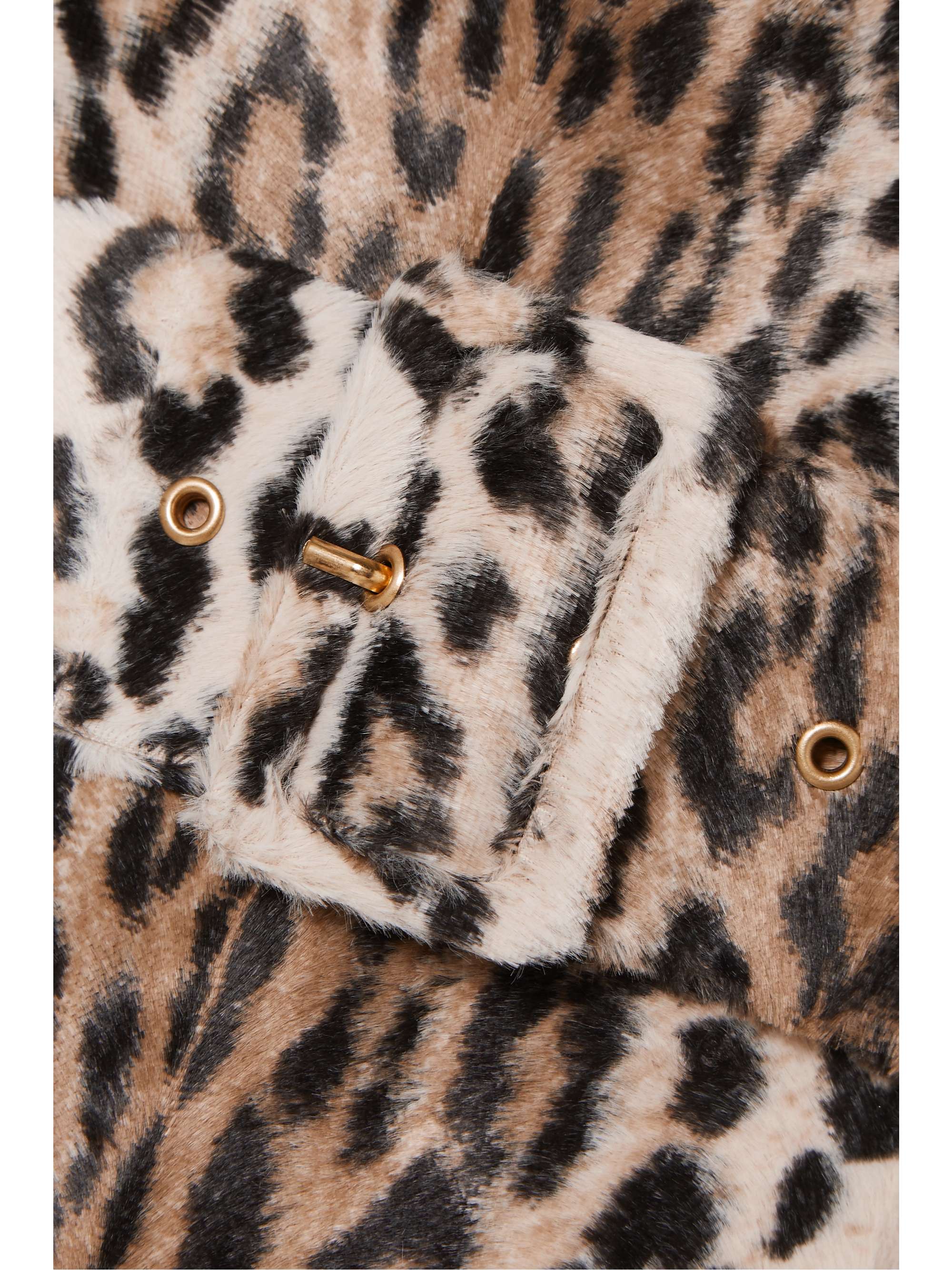 EMILIA WICKSTEAD Jill belted leopard-print cotton-blend faux fur coat
