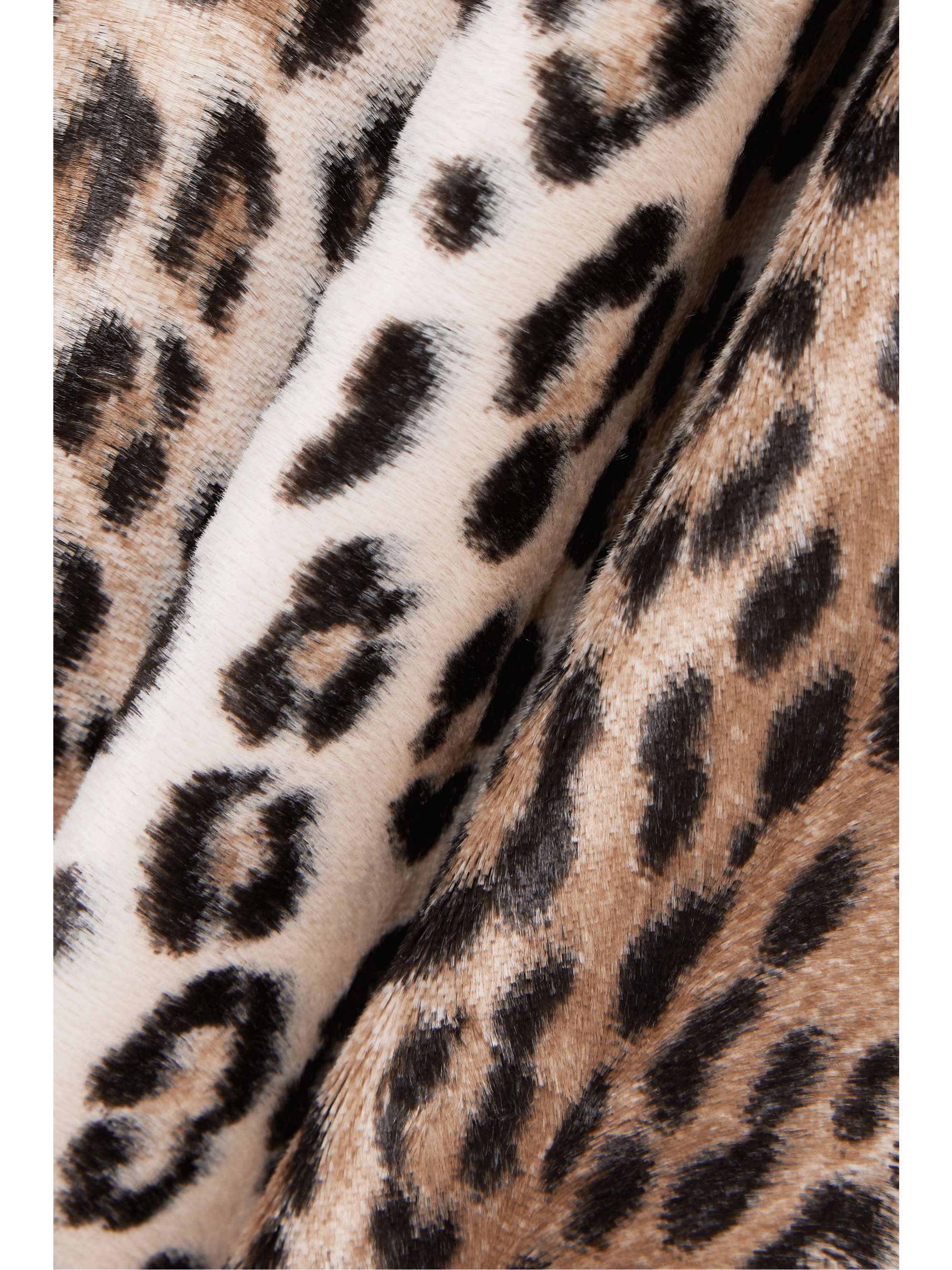 EMILIA WICKSTEAD Jill belted leopard-print cotton-blend faux fur coat