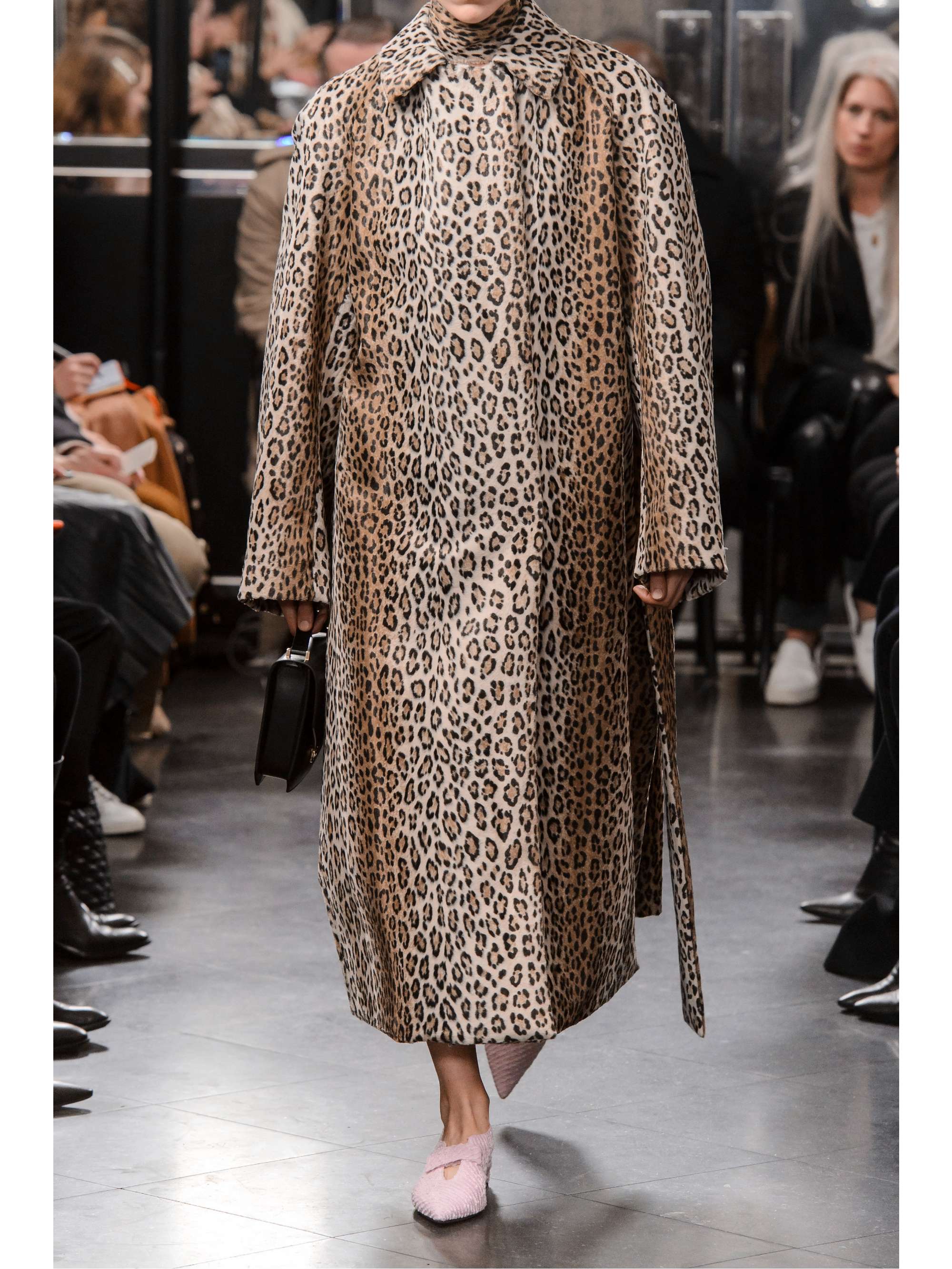 EMILIA WICKSTEAD Jill belted leopard-print cotton-blend faux fur coat