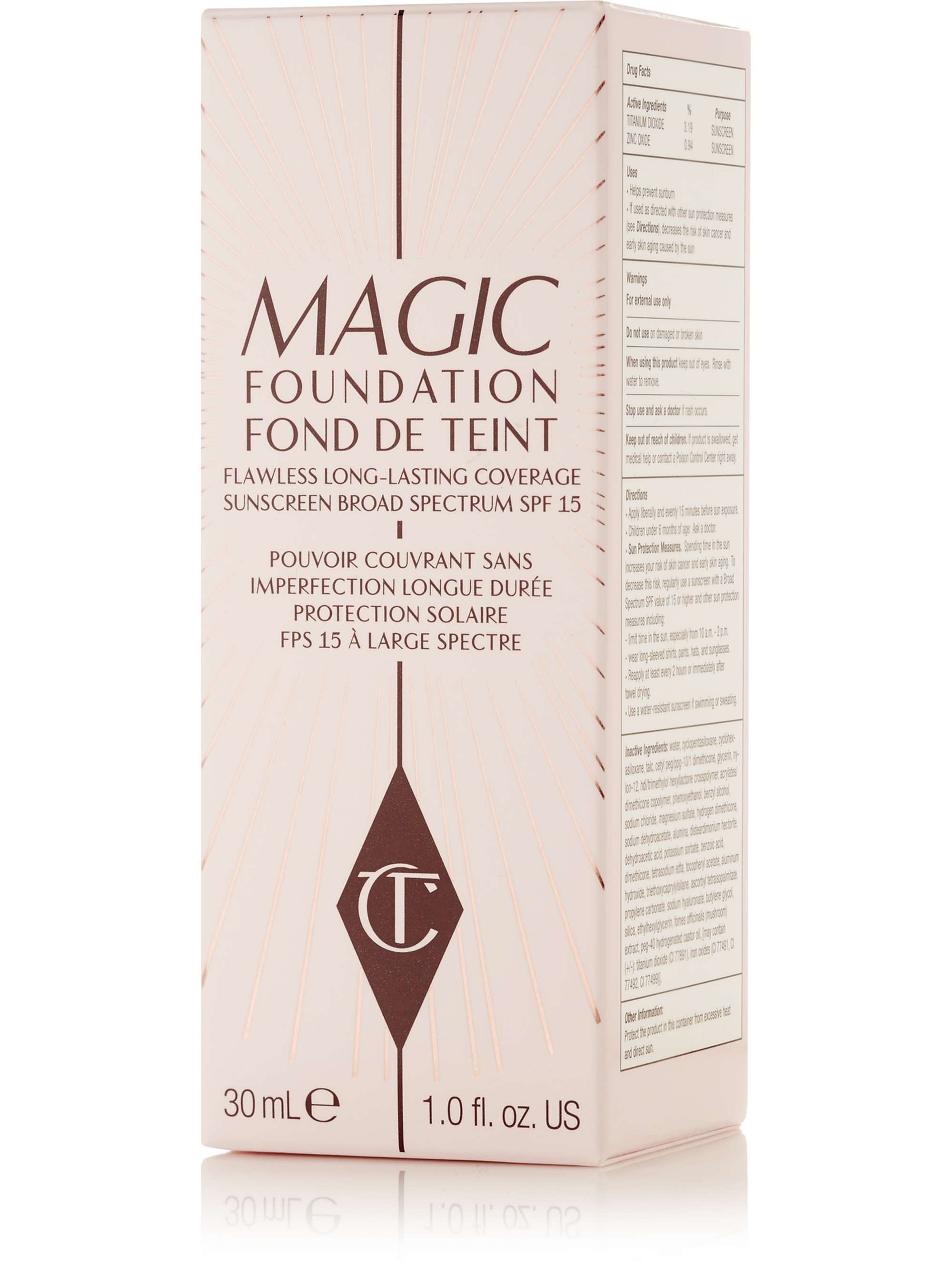 CHARLOTTE TILBURY Magic Foundation Flawless Long-Lasting Coverage SPF15 - Shade 8, 30ml