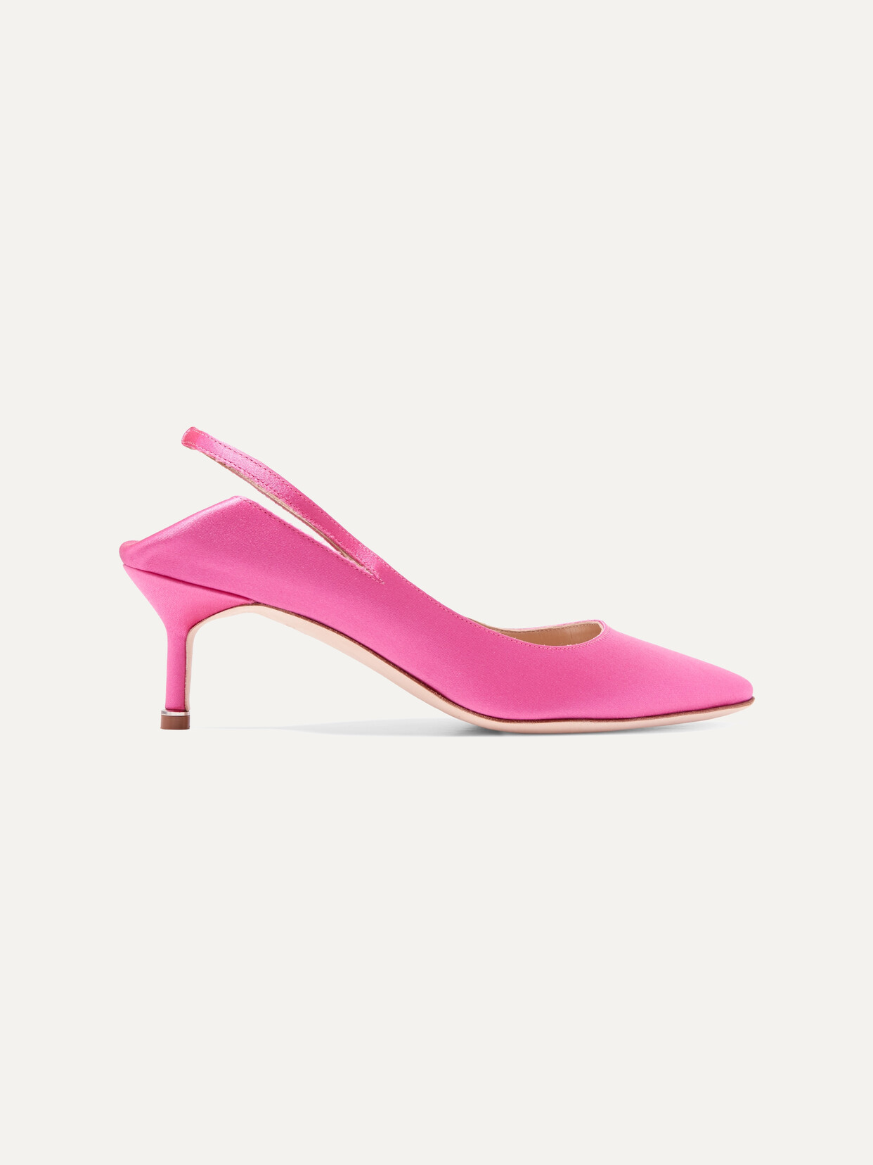 Vetements - + Manolo Blahnik Satin Slingback Pumps - Pink