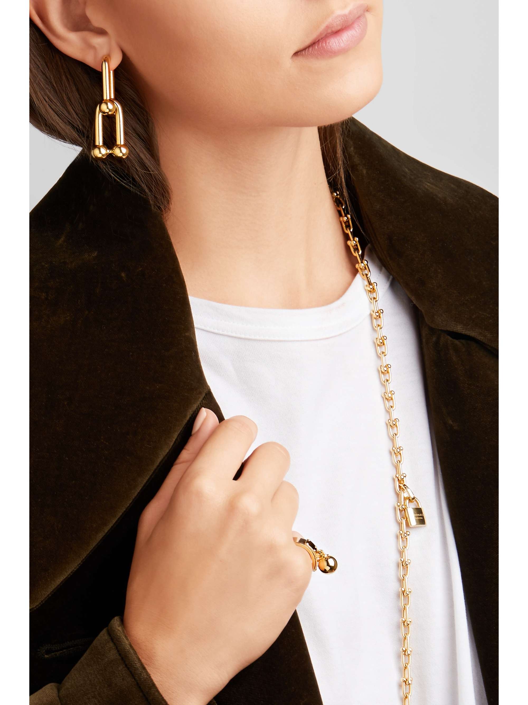 TIFFANY & CO. Link 18-karat gold earrings