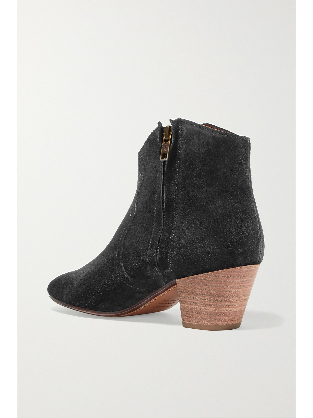 Shop Isabel Marant Dicker Suede Cowboy Boots In Black