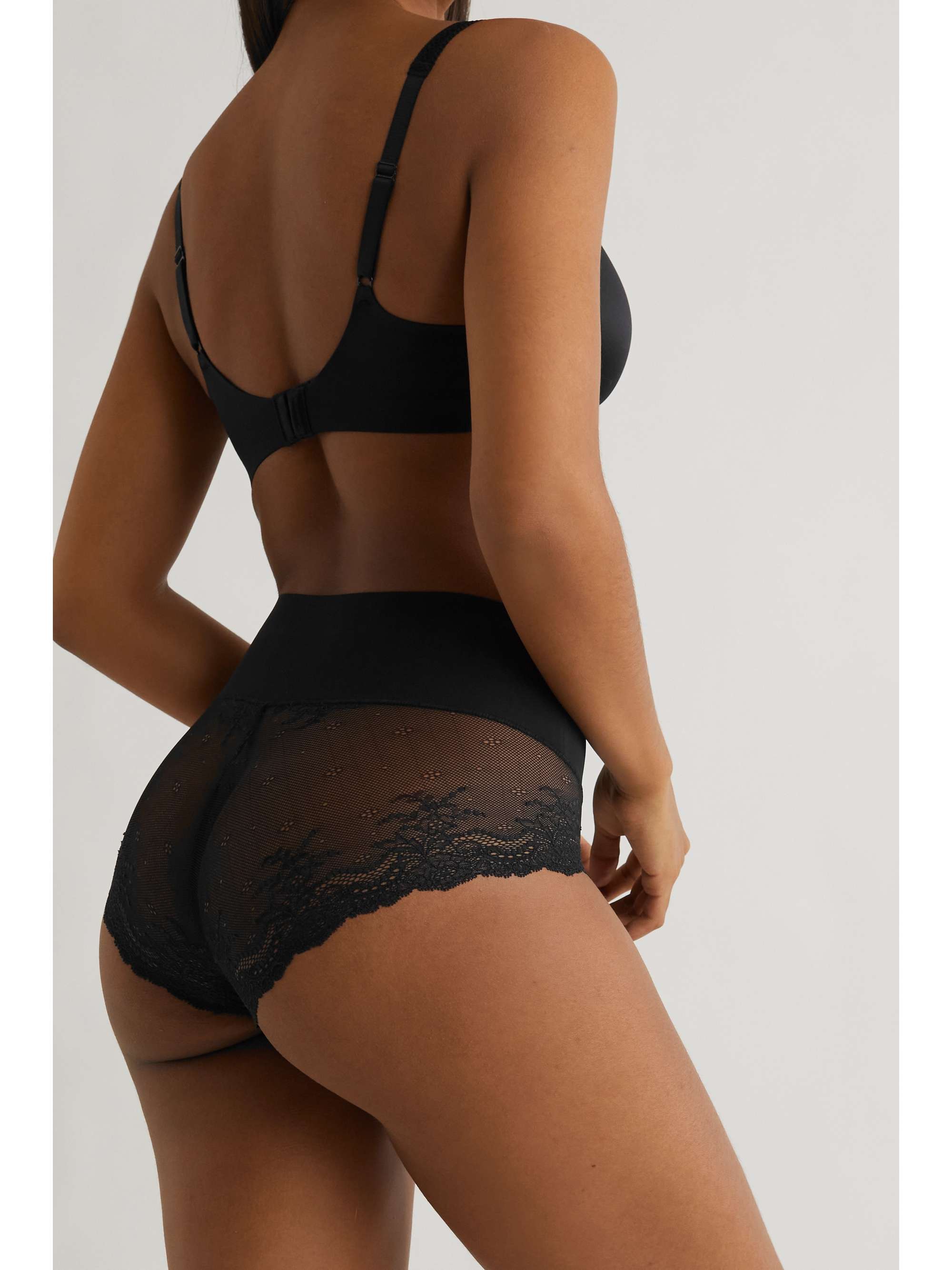 SPANX Undie-tectable set of two stretch-jersey and lace briefs