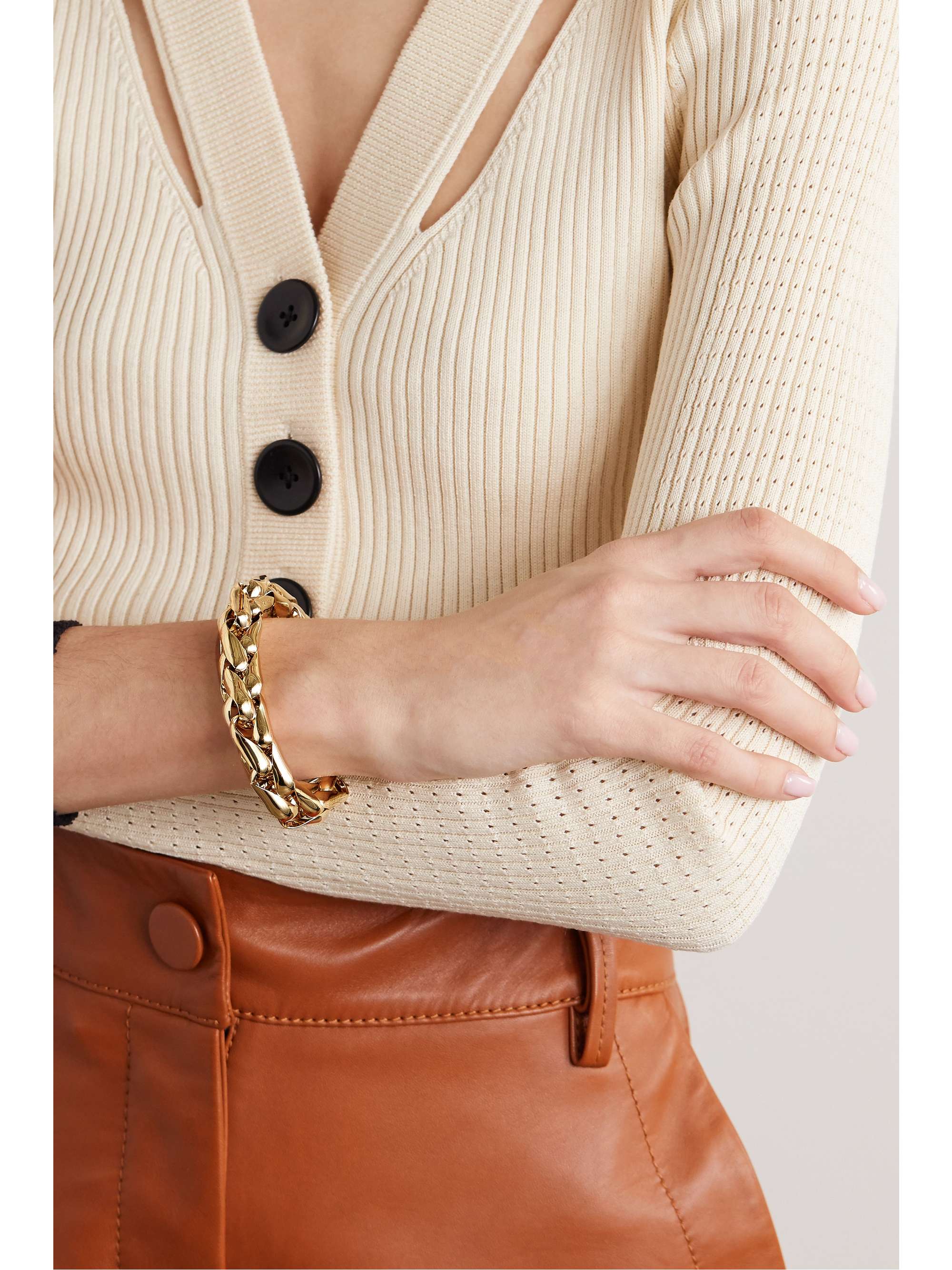 LAUREN RUBINSKI Small 14-karat gold bracelet