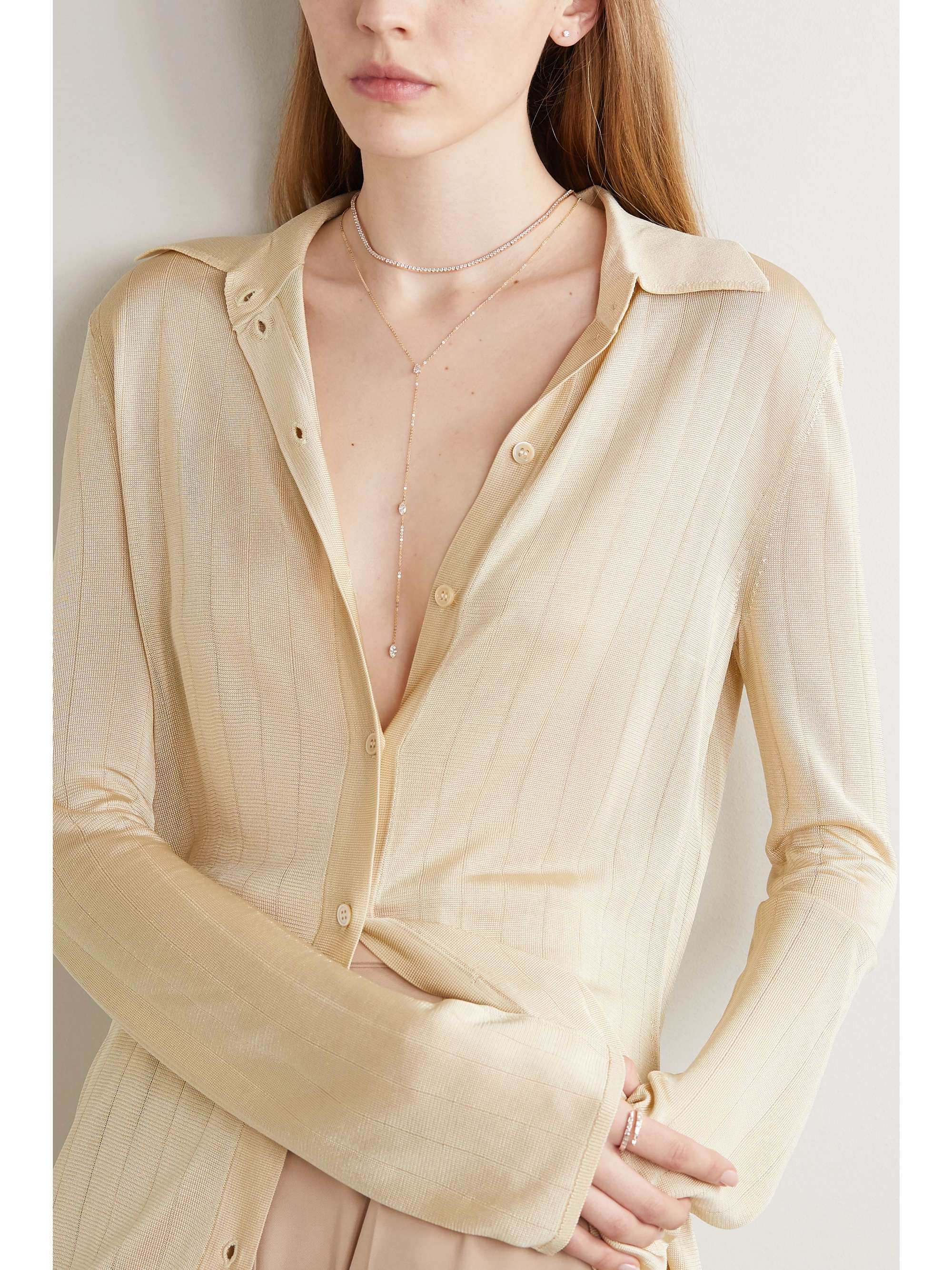 ANITA KO 18-karat gold diamond necklace