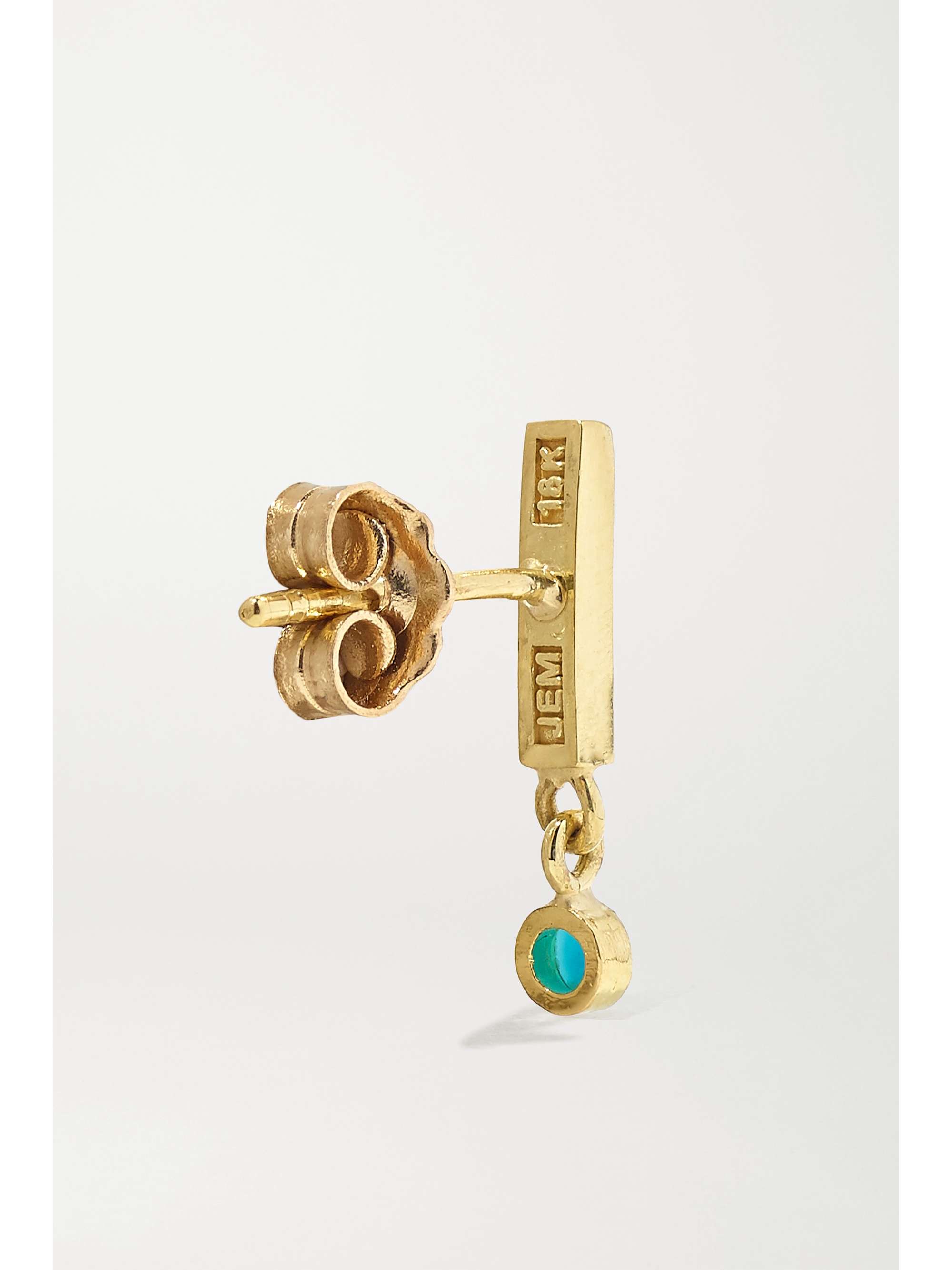 JENNIFER MEYER 18-karat gold, diamond and turquoise earrings
