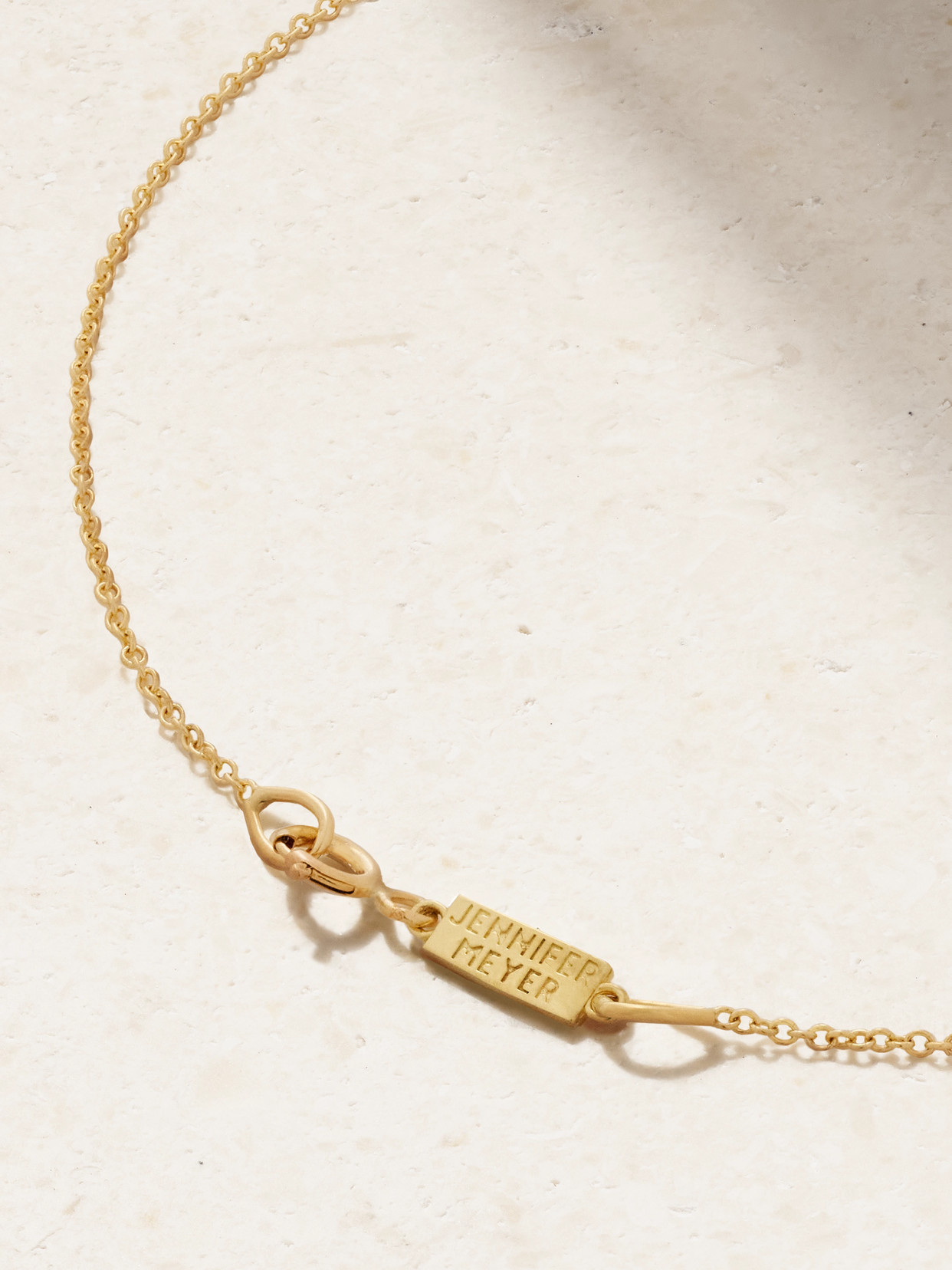 Shop Jennifer Meyer 18-karat Gold, Turquoise And Diamond Necklace