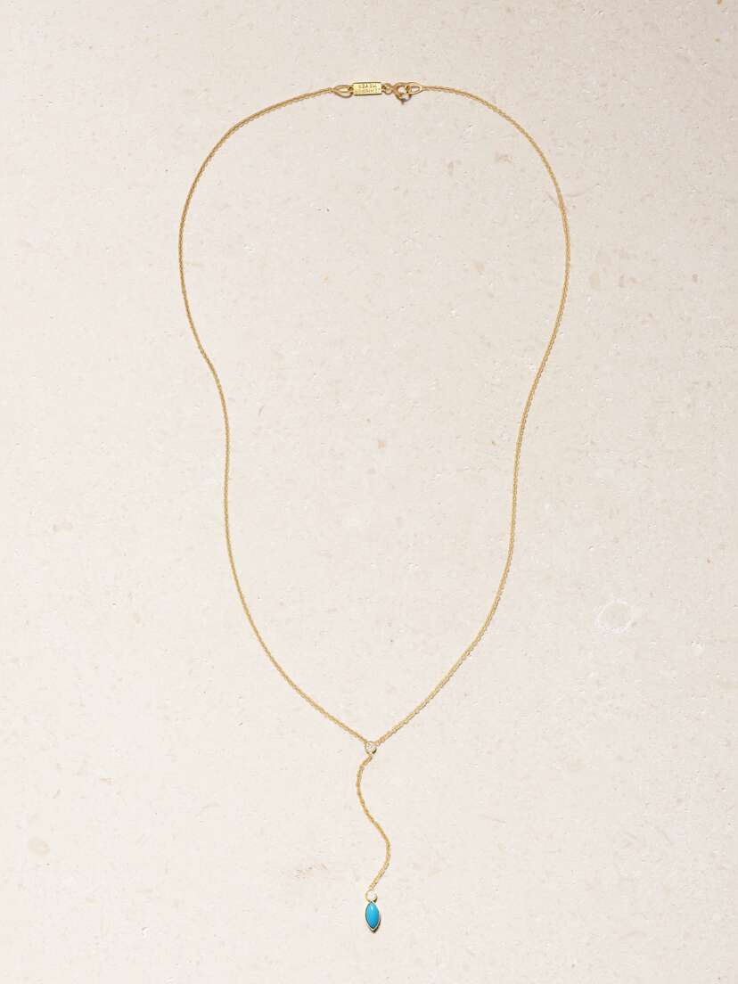 Jennifer Meyer 18-karat Gold, Turquoise And Diamond Necklace