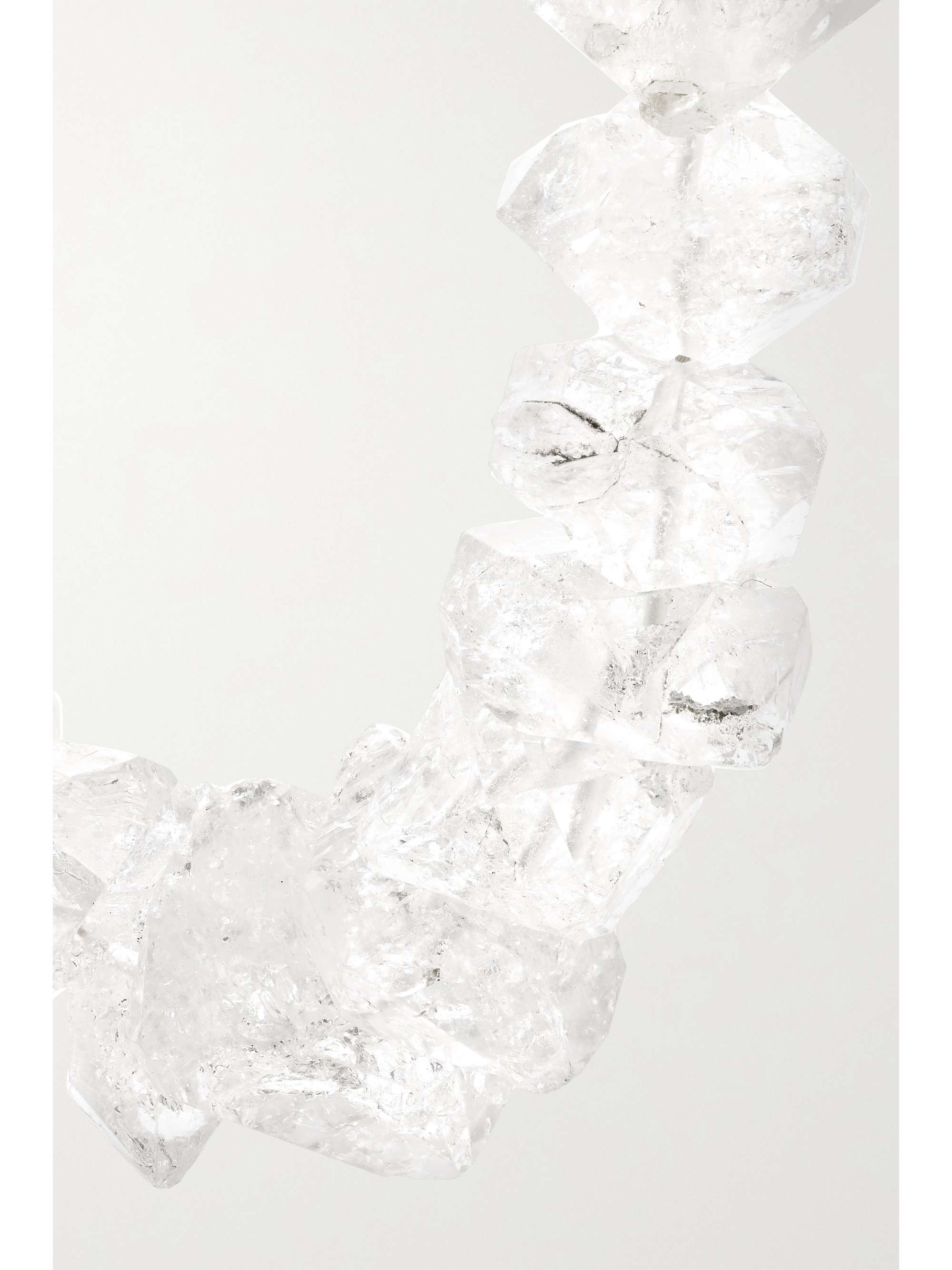 JACQUIE AICHE 14-karat gold quartz necklace