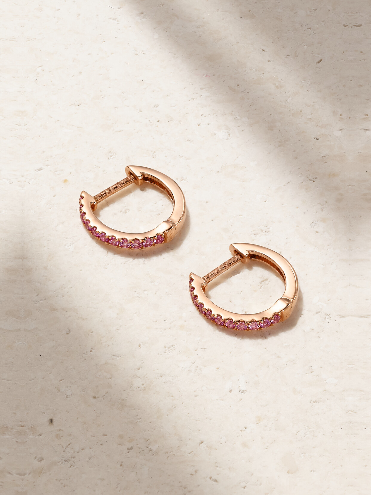 Anita Ko Huggies 18-karat Rose Gold Sapphire Earrings