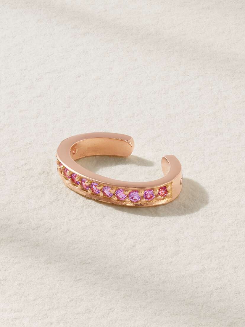Anita Ko 18-karat Rose Gold Sapphire Ear Cuff
