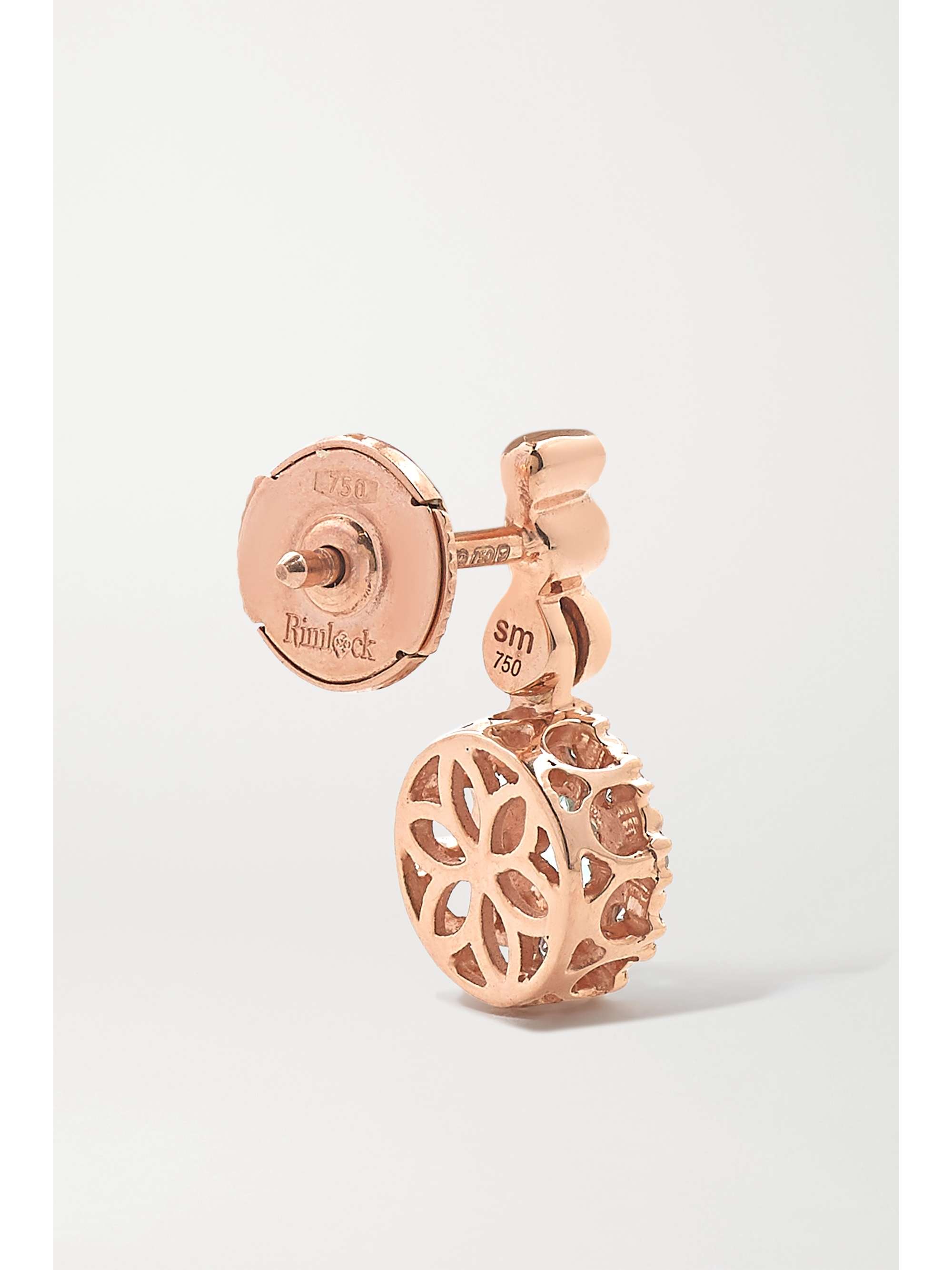 SELIM MOUZANNAR Beirut Basic 18-karat rose gold, paraiba and diamond earrings