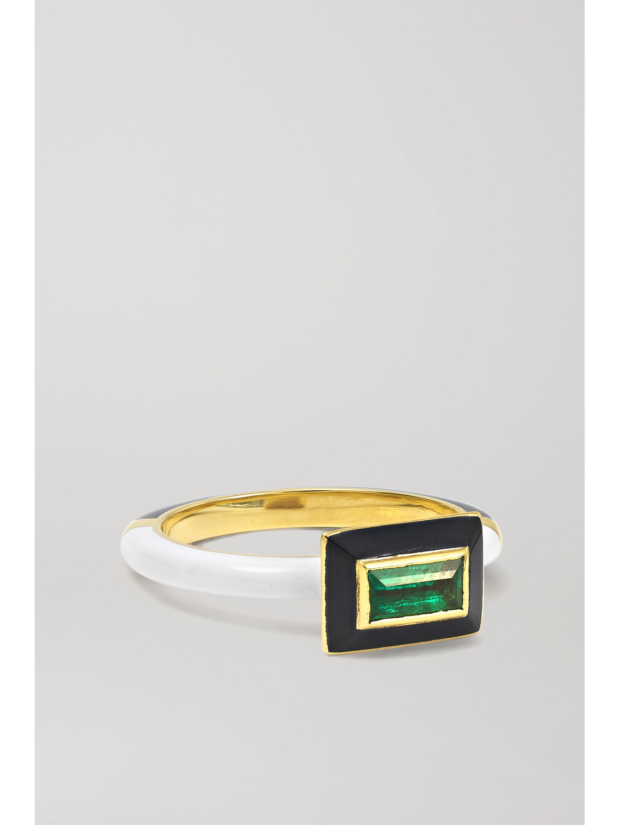 Gold Memphis Candy 14karat gold, enamel and emerald ring