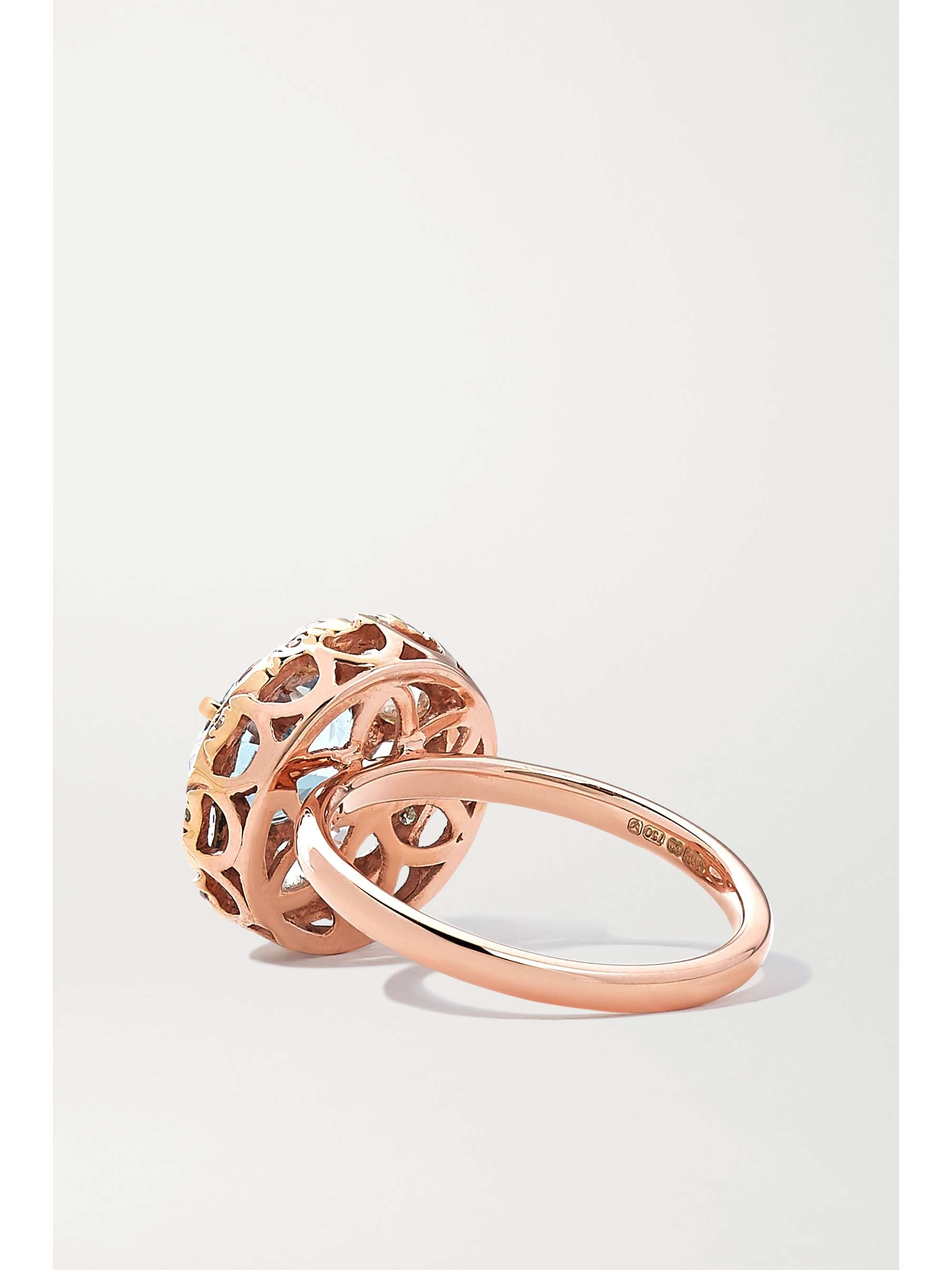 SELIM MOUZANNAR Beirut 18-karat rose gold, aquamarine and diamond ring