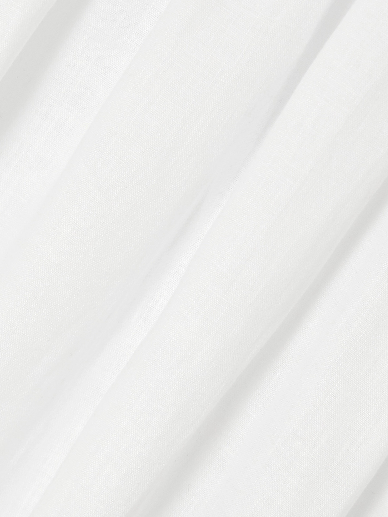 Sleeper + Net Sustain Atlanta Off-the-shoulder Shirred Linen Midi Dress In White