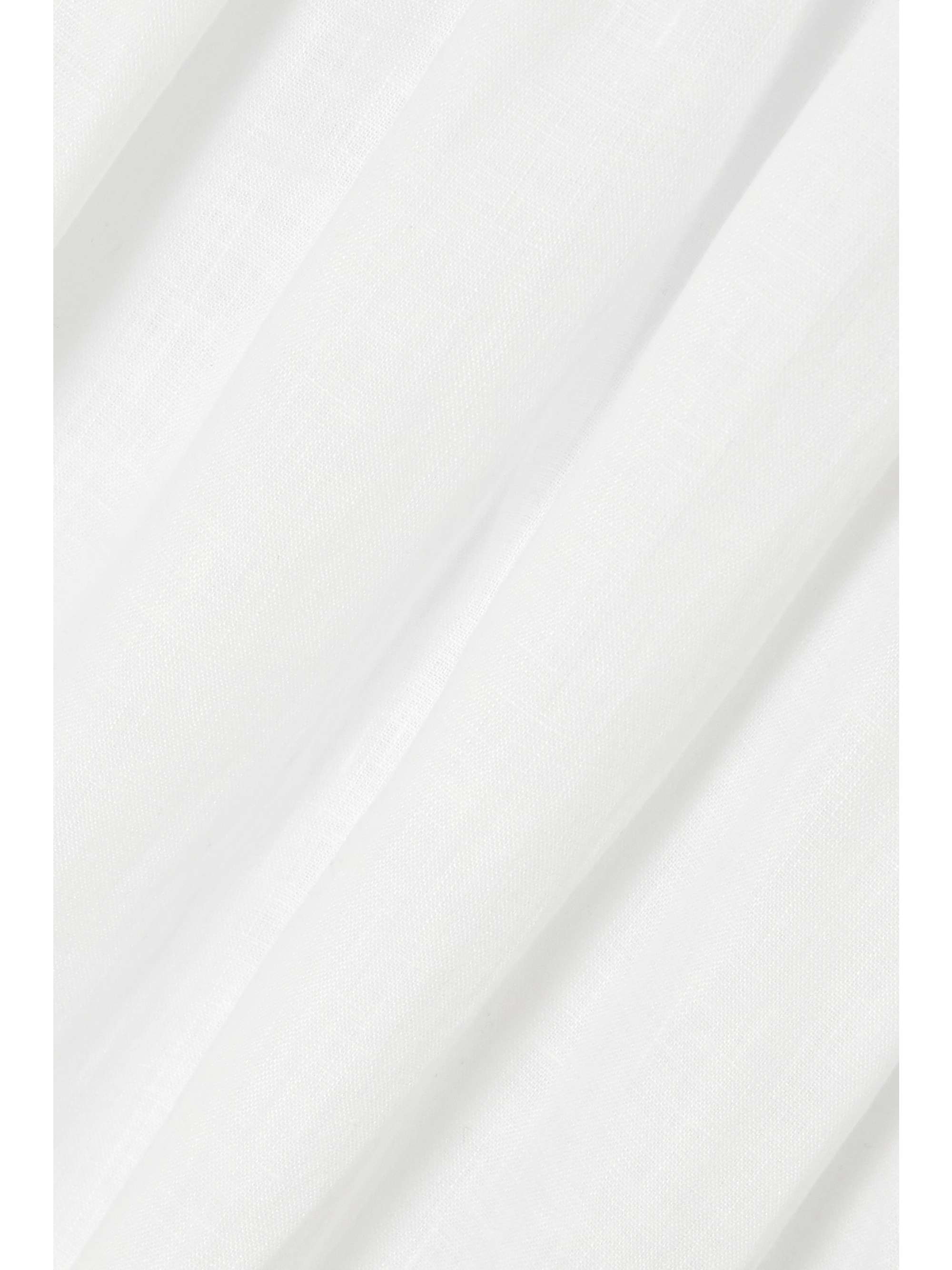 SLEEPER + NET SUSTAIN Atlanta off-the-shoulder shirred linen midi dress