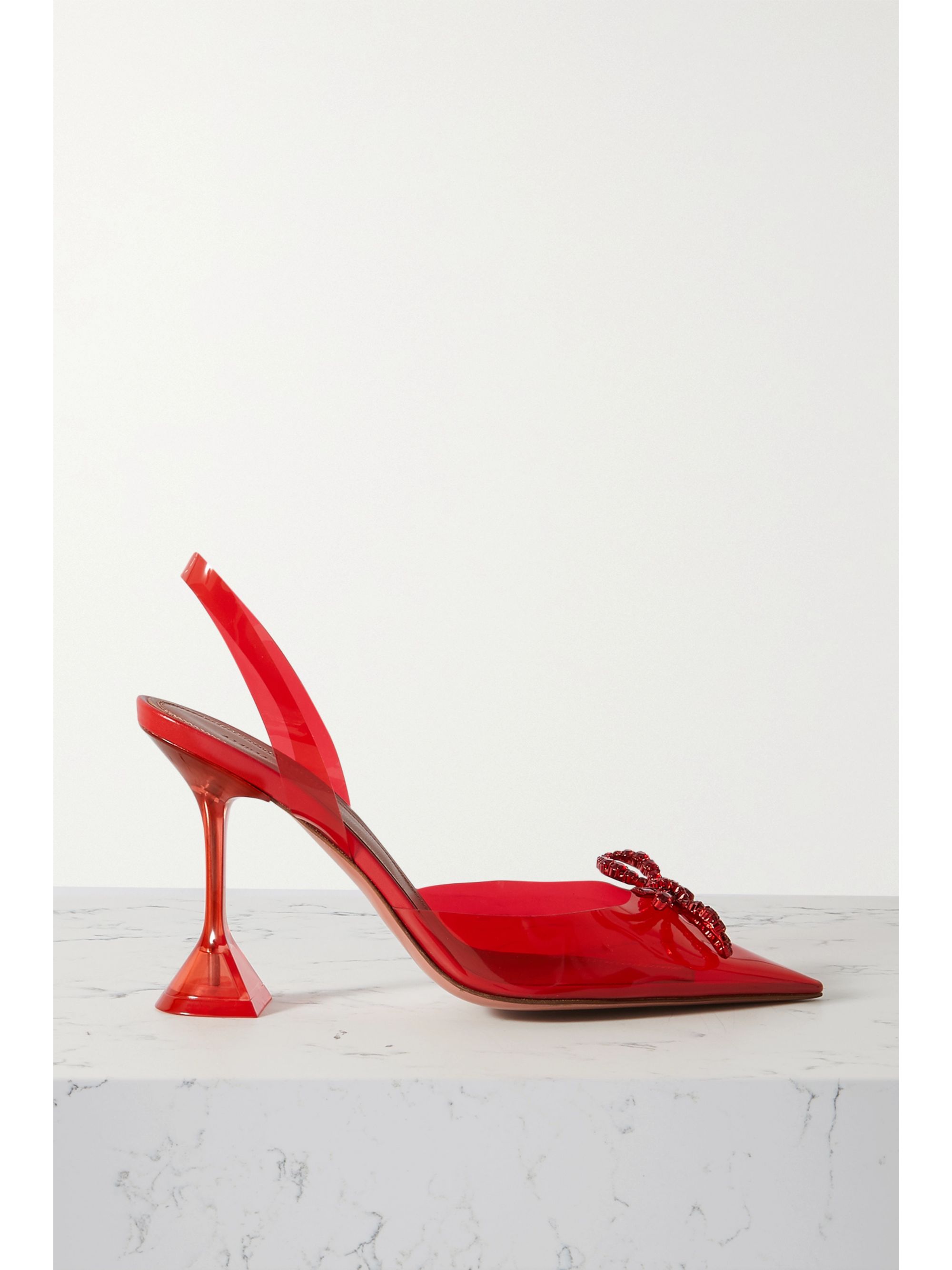 red slingbacks