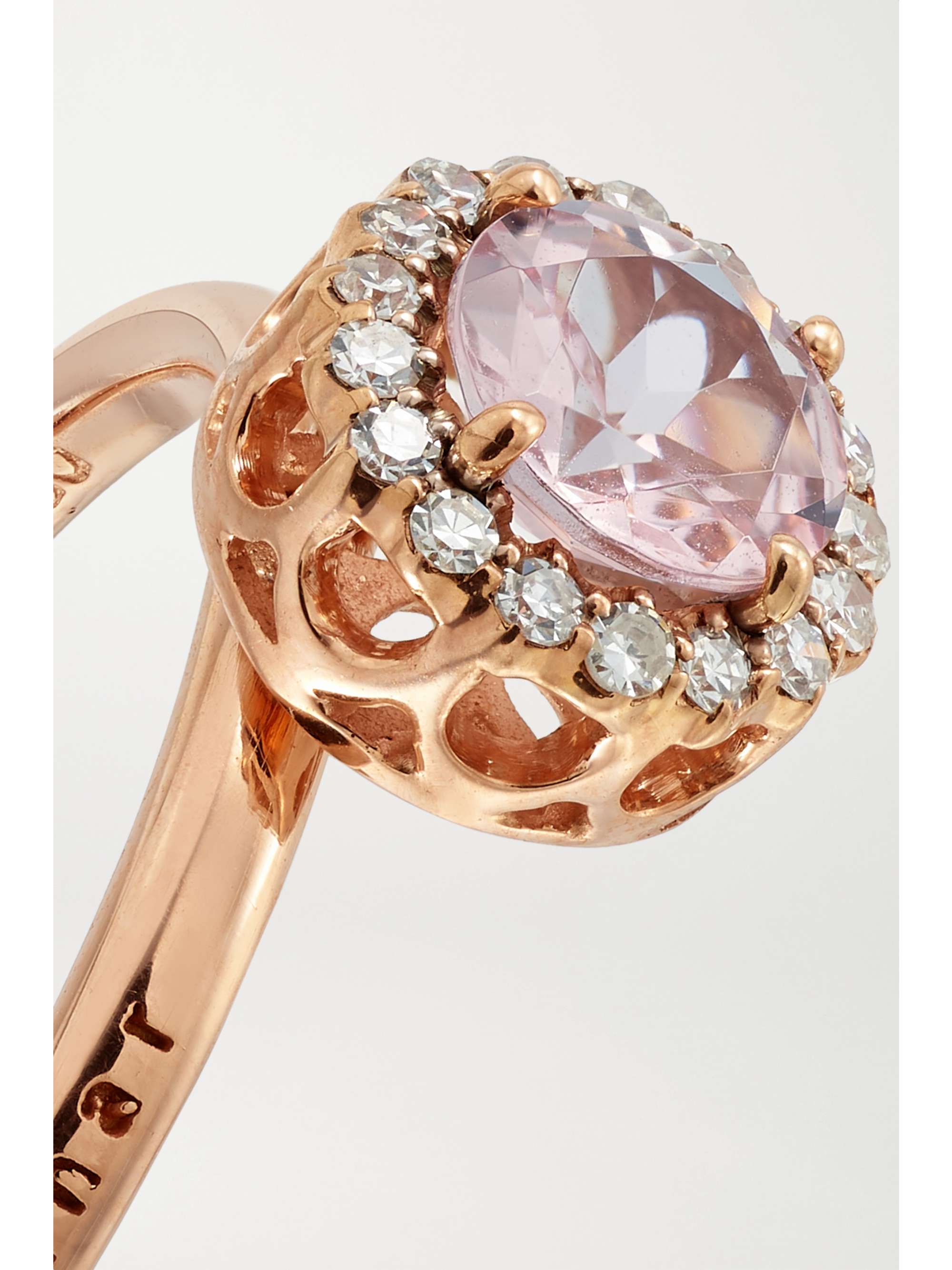 SELIM MOUZANNAR Beirut Basic 18-karat rose gold, morganite and diamond ring