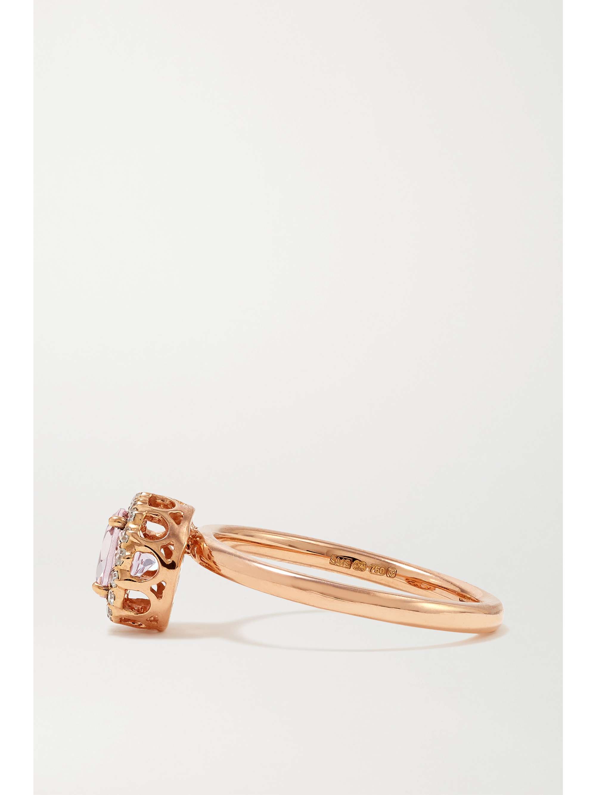 SELIM MOUZANNAR Beirut Basic 18-karat rose gold, morganite and diamond ring
