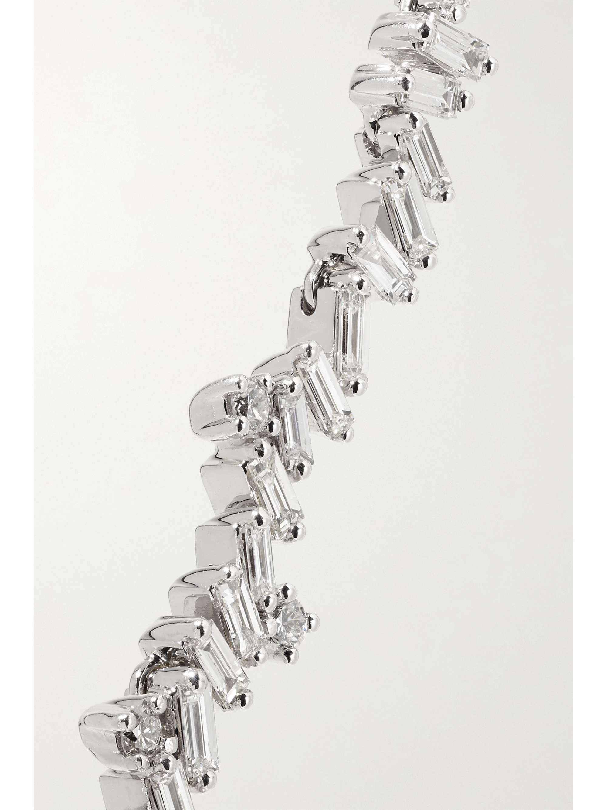 SUZANNE KALAN 18-karat white gold diamond necklace