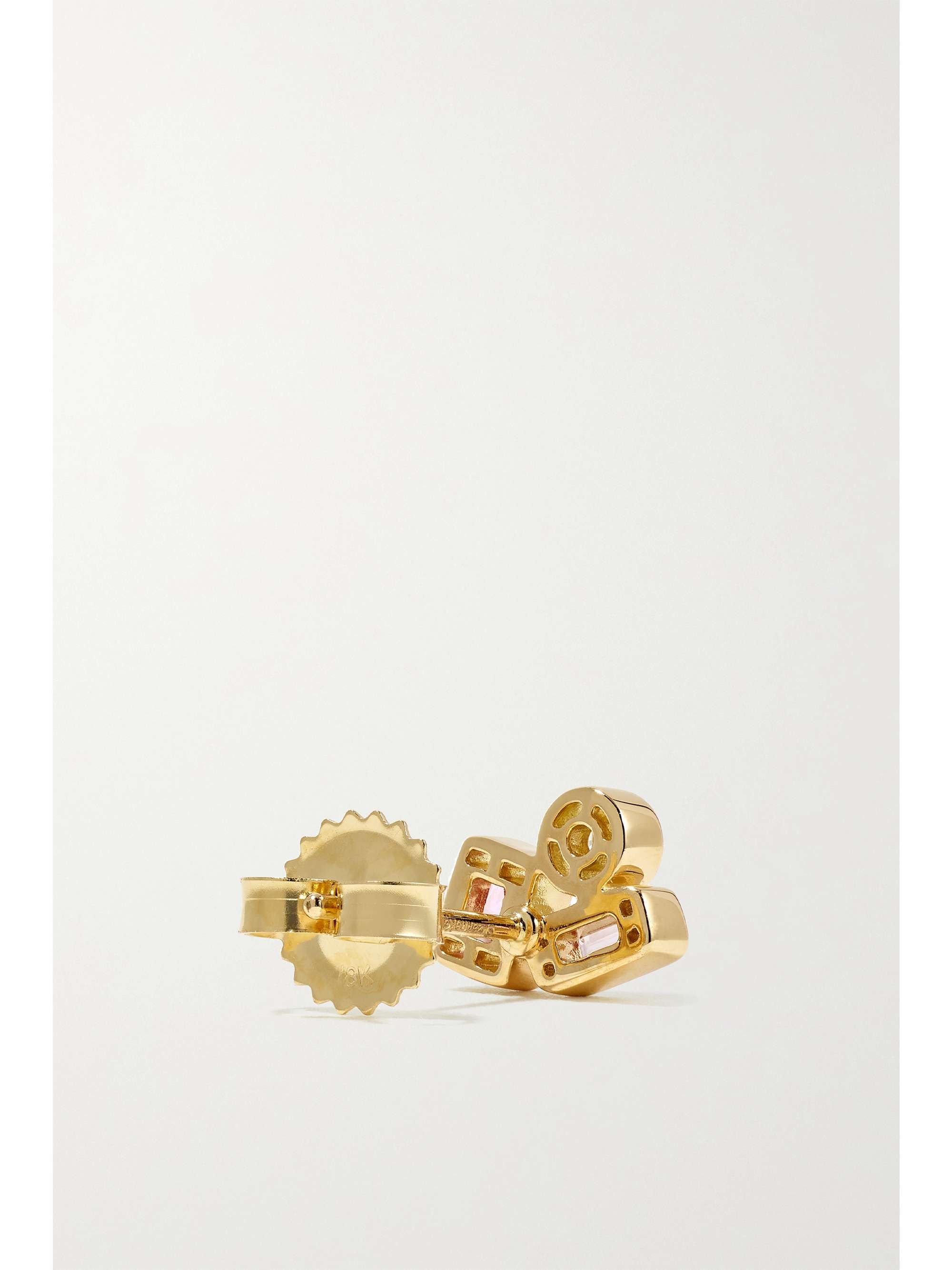SUZANNE KALAN 18-karat gold, sapphire and diamond earrings