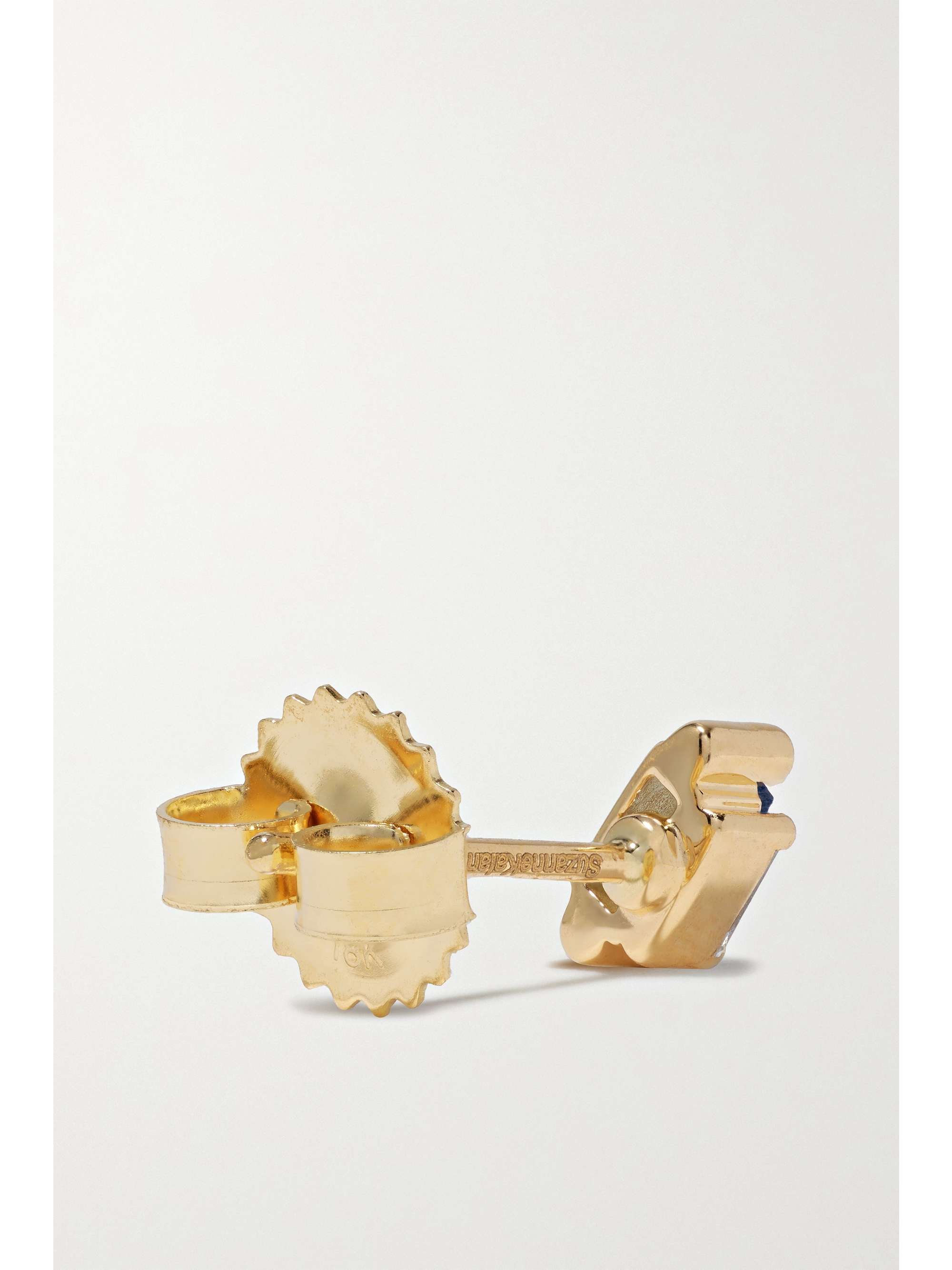 SUZANNE KALAN 18-karat gold, sapphire and diamond earrings